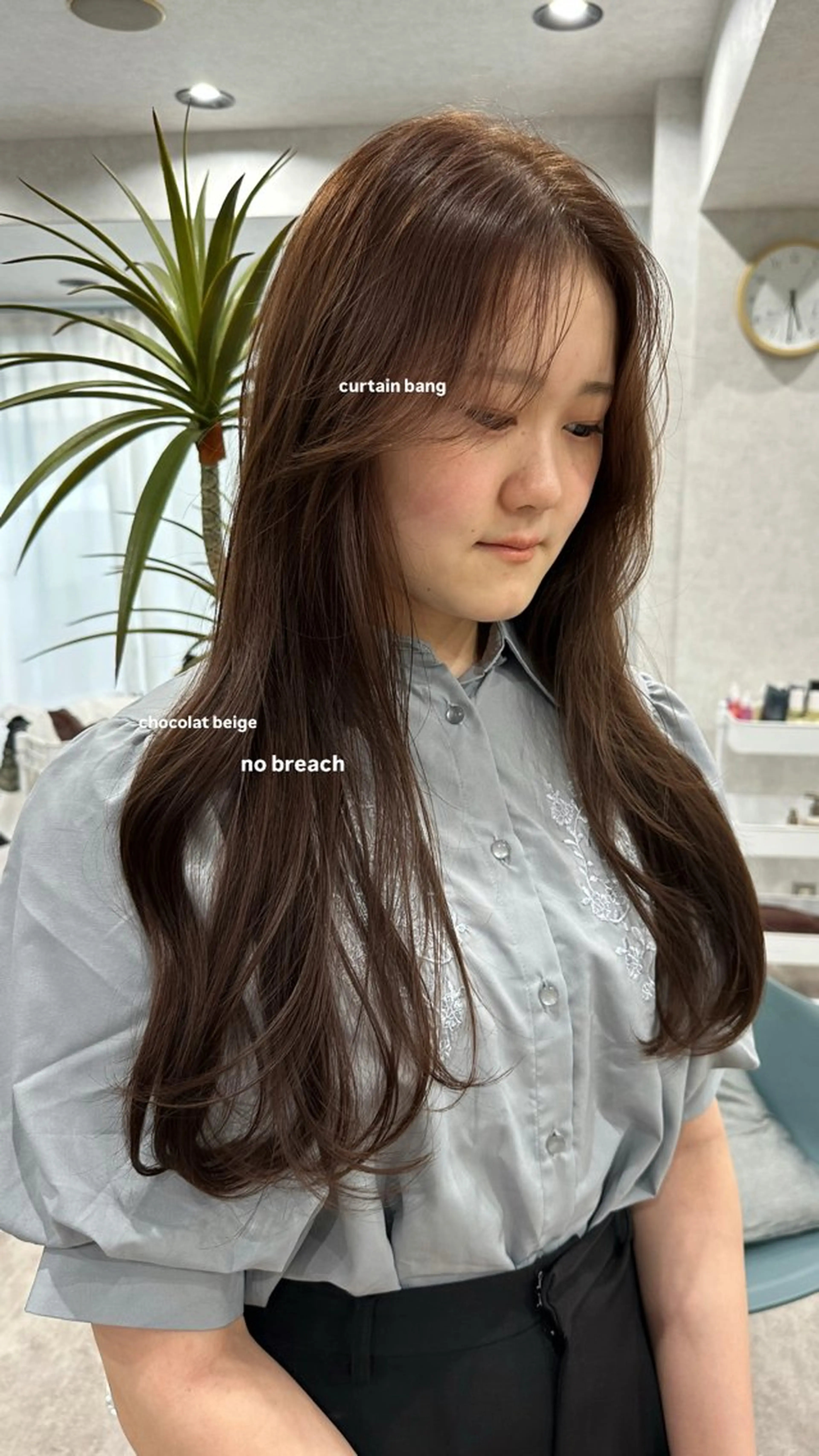 ロング カラー カット ヘアカラー トリートメント v-lab studio所属・韓国レイヤーカット/ 艶カラー/ noaのヘアスタイル