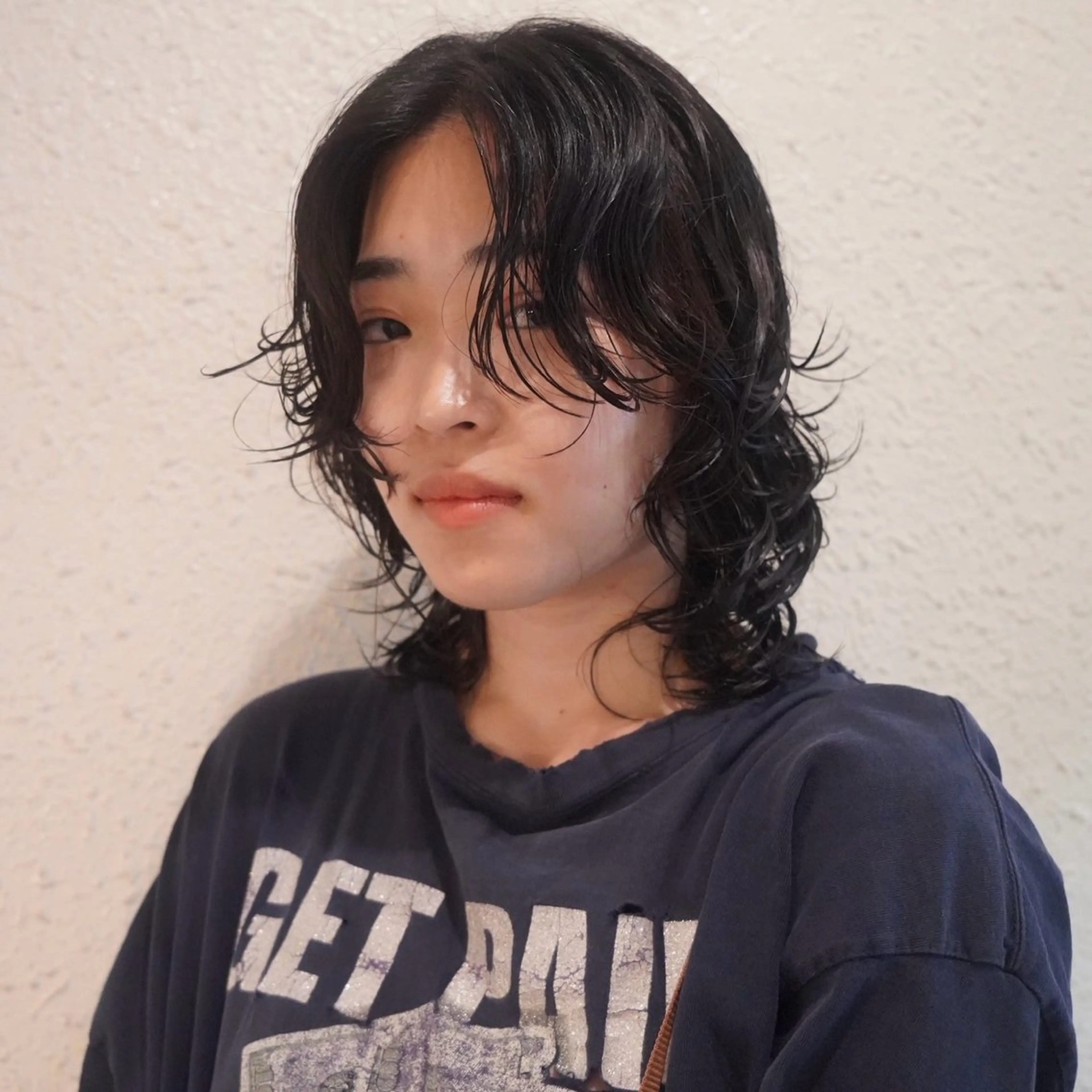 ミディアム カラー パーマ カット パーマ 繭所属・こはる／ハードパーマ /癖毛風パーマ🧃のヘアスタイル