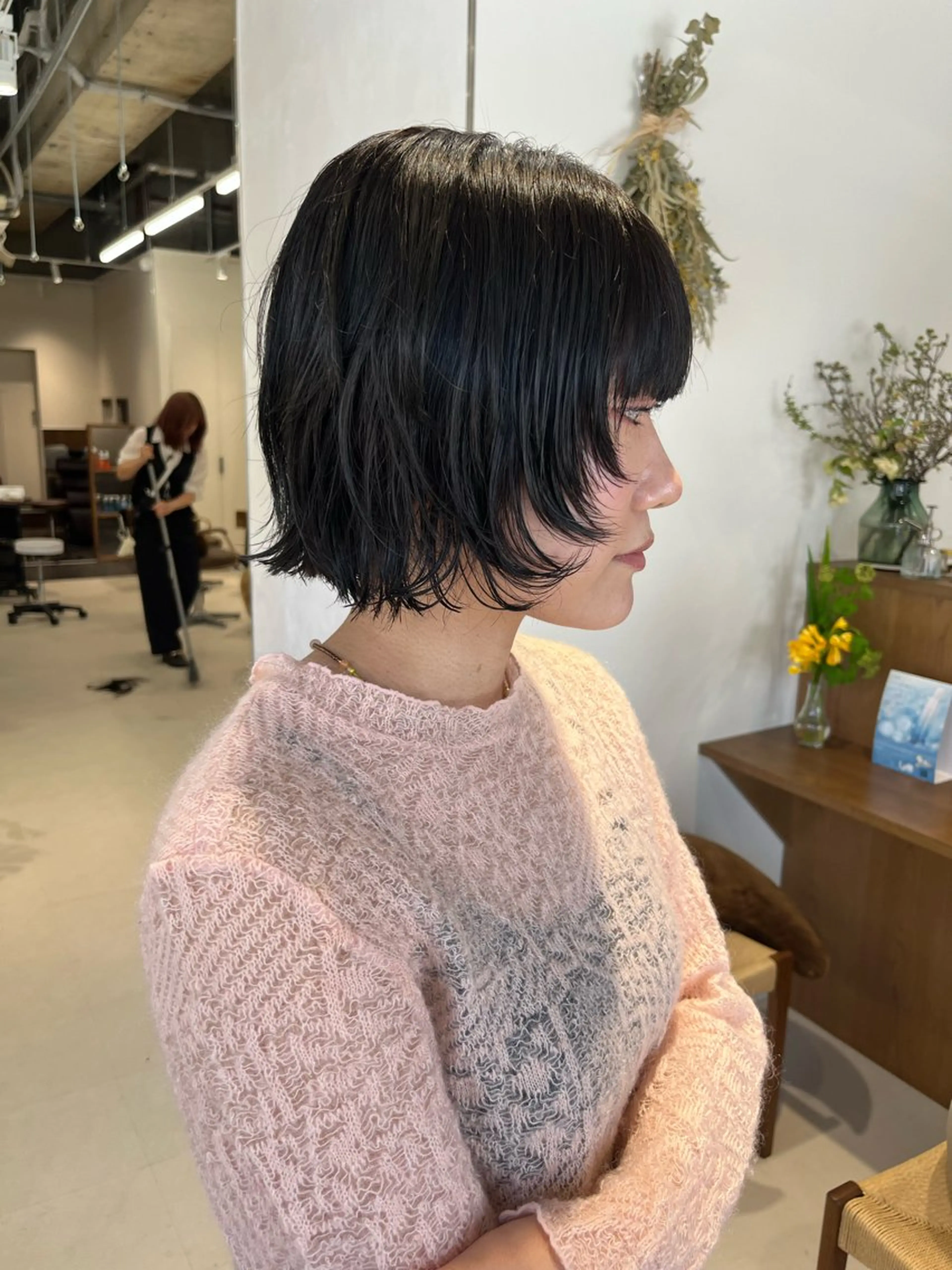 ショート ボブレイヤー ボブ 顔まわりレイヤー レイヤーカット カット トリートメント レイヤーカット/ カラー/ko-noのヘアスタイル