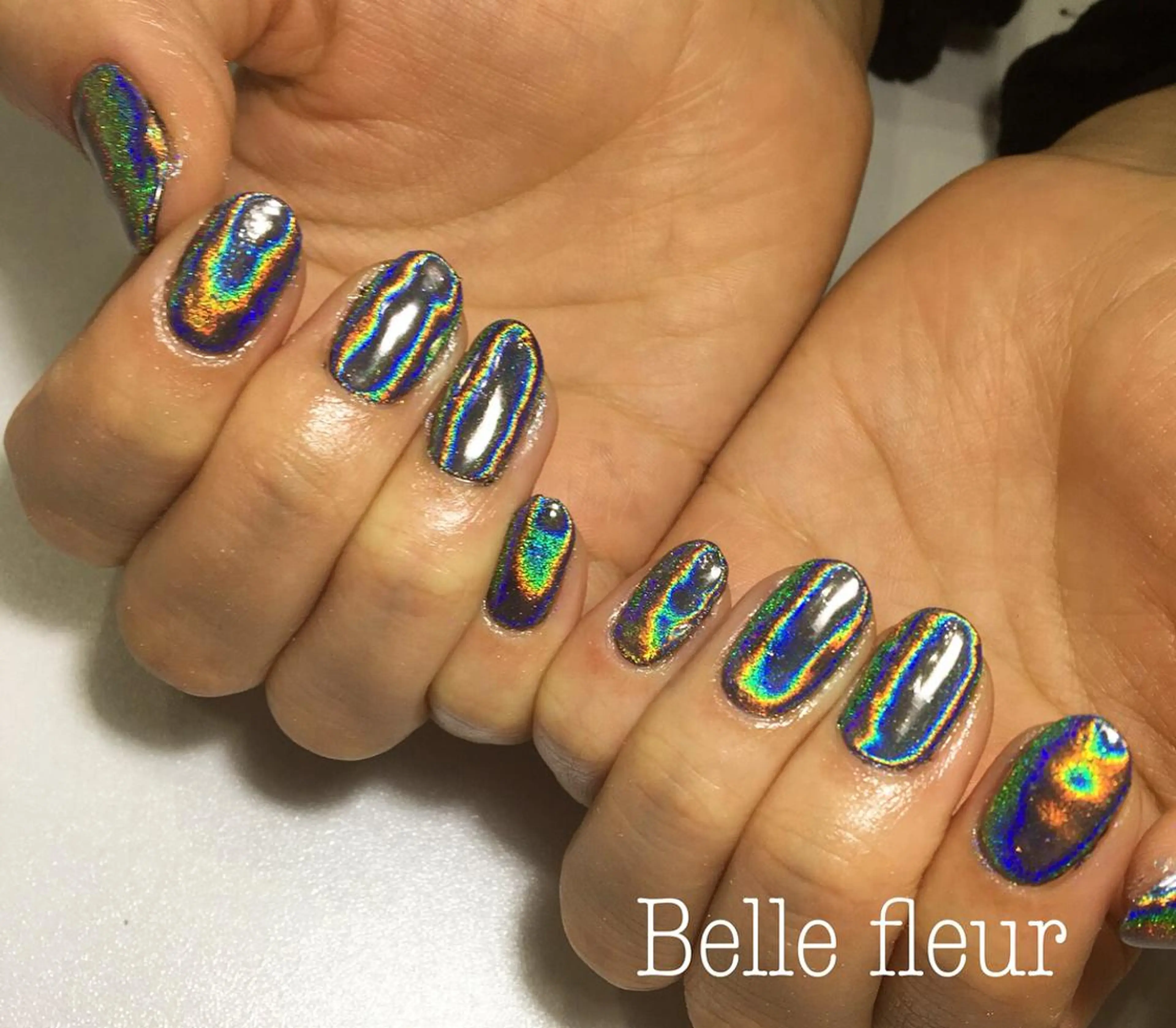 ミディアム ネイル Belle fleurのネイルデザイン