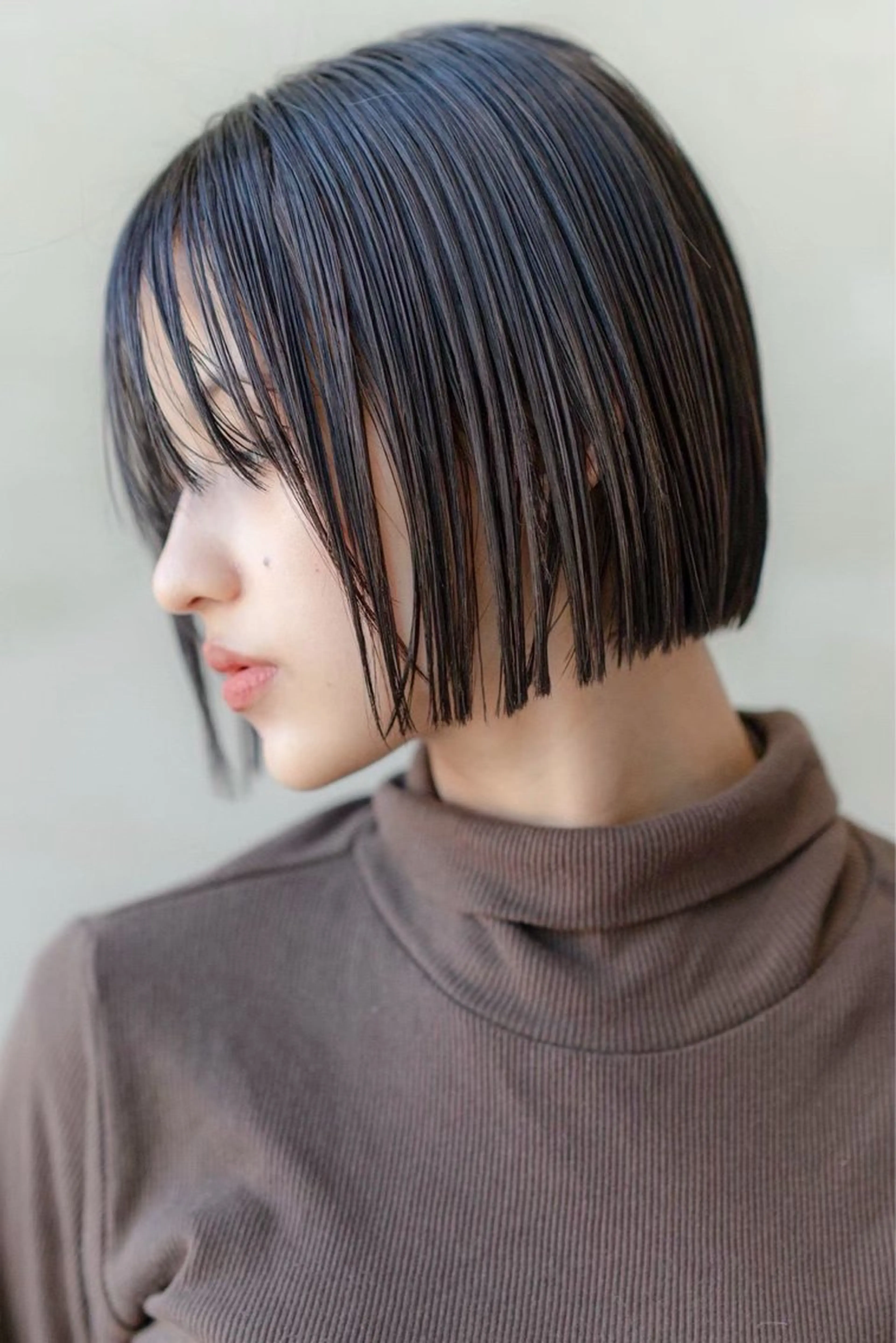 ショート 切りっぱなしボブ ショートボブ ハンサムショート アッシュ ボブ ヘアカラー トリートメント 🫧艶感カラー/ あいり🤍のヘアスタイル