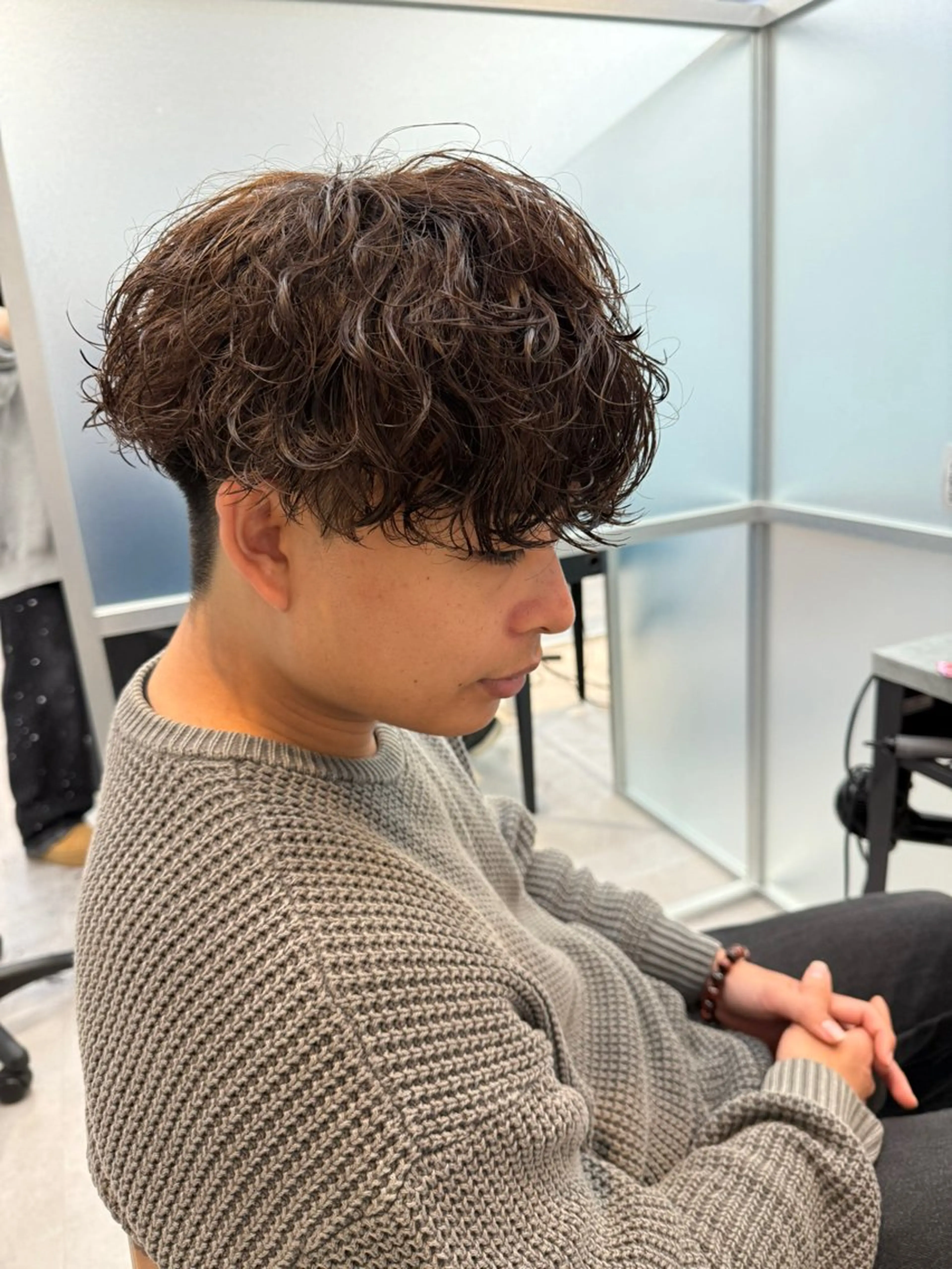 ミディアム パーマ メンズ ミディアムパーマ メンズパーマ カット パーマ メンズパーマ職人/ 天神/tatsukiのヘアスタイル