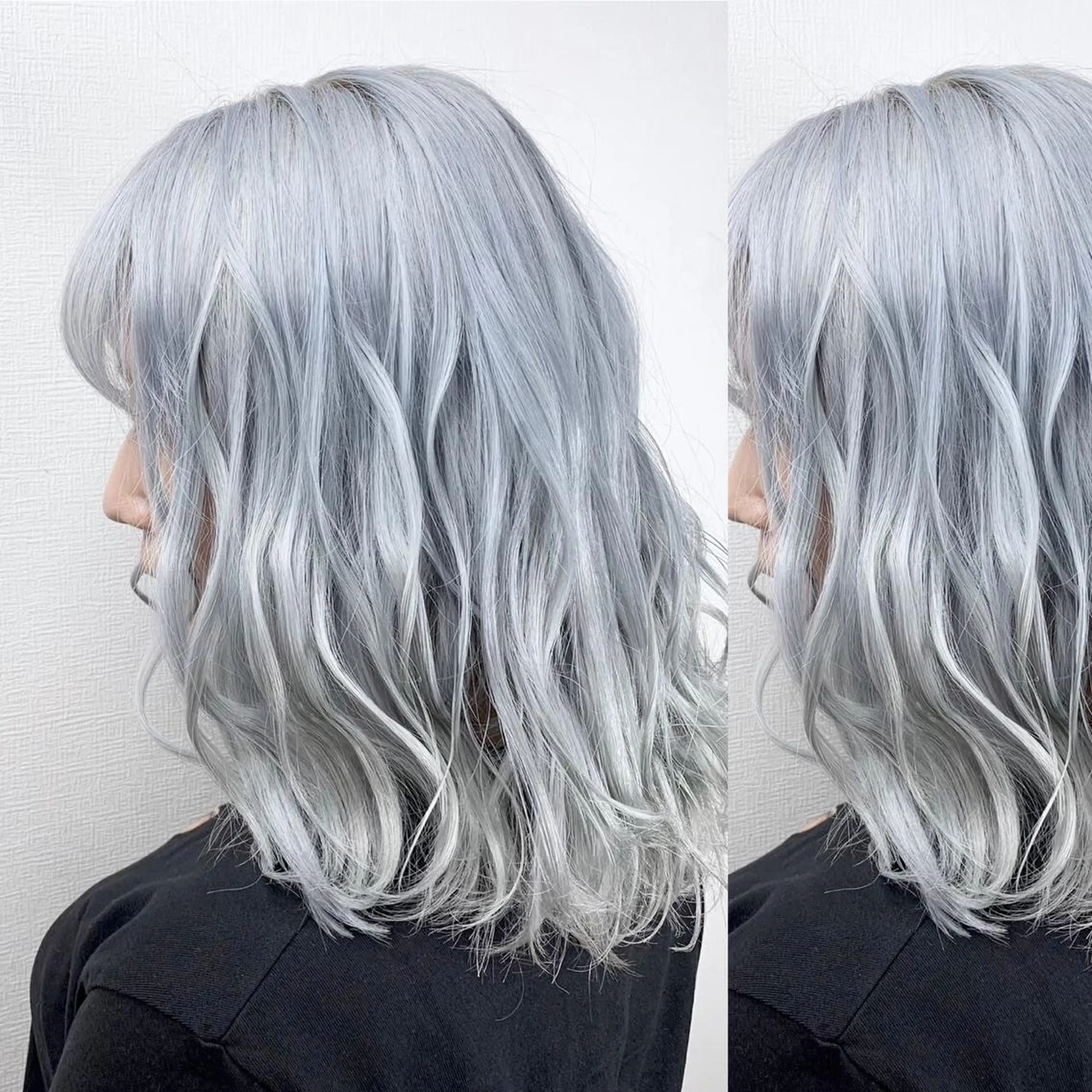 ミディアム カラー JuNブリーチに 縮毛矯正するプロのヘアスタイル