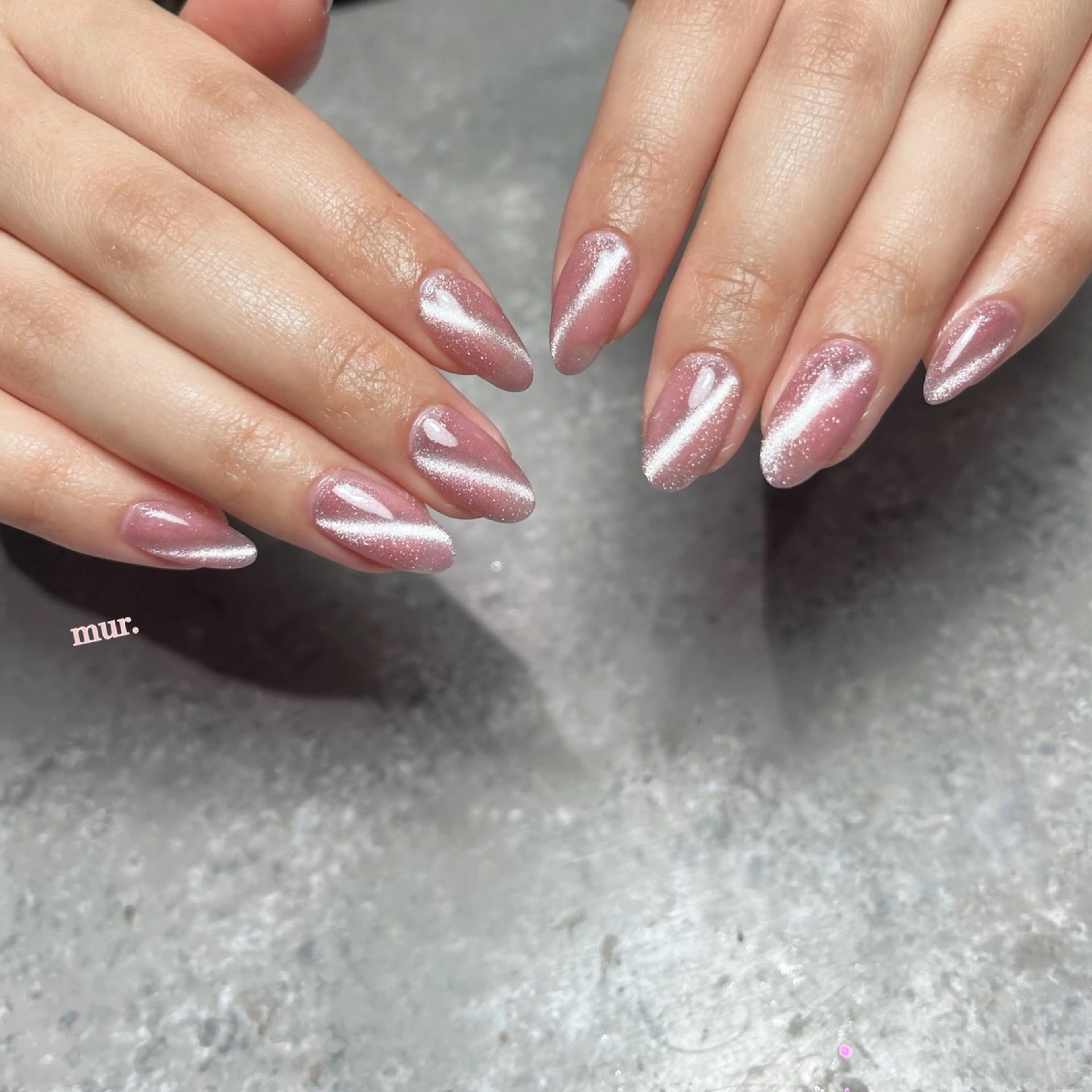 ネイル マグネットネイル オフィスネイル ワンカラーネイル ハンドネイル nailsalon mur.のネイルデザイン