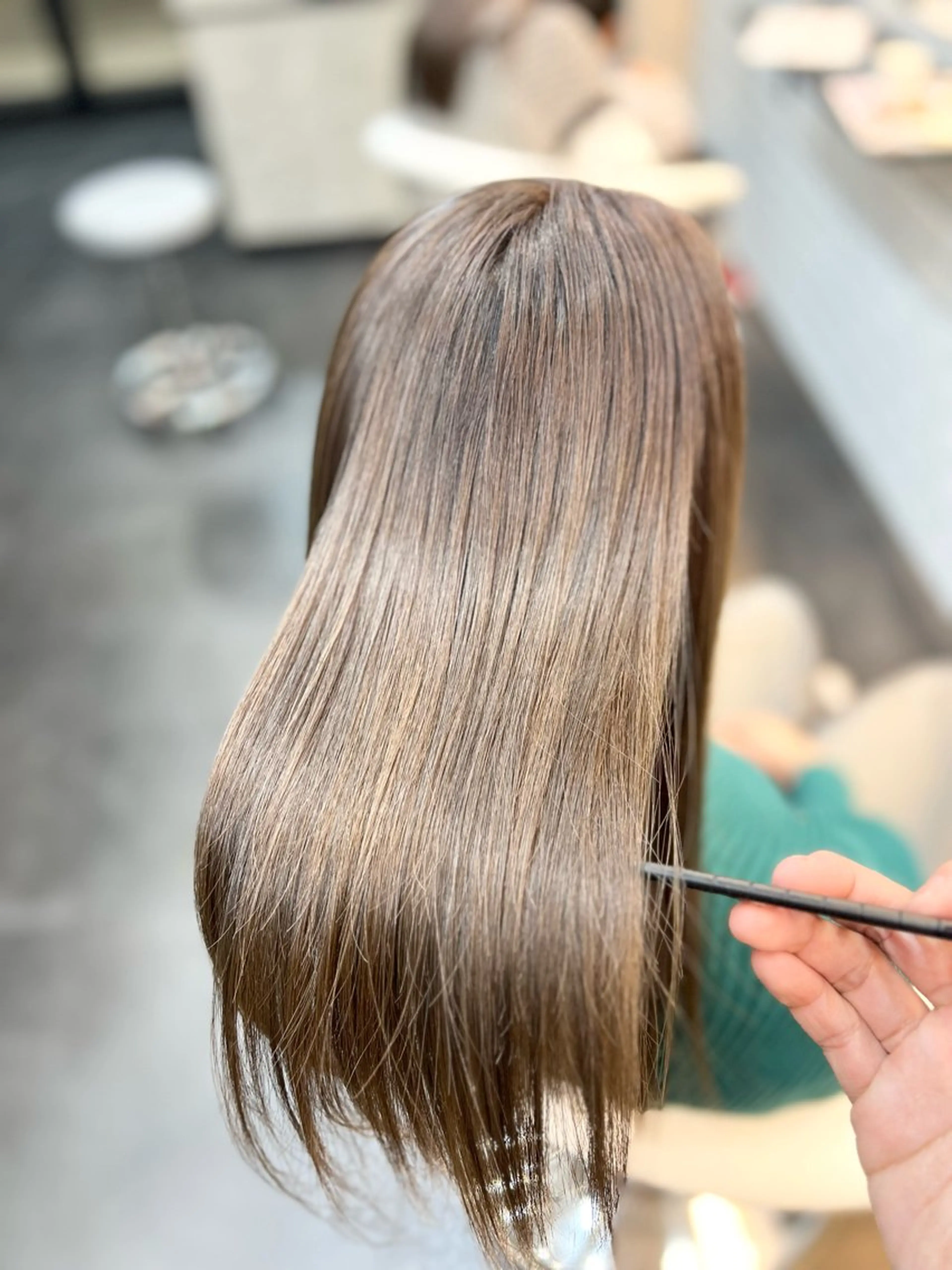 ロング ケアカラー ボブ 顔周りカット ハイライト 髪質改善 トリートメント ✨艶髪・絹髪特化✨ Lit  hairのヘアスタイル