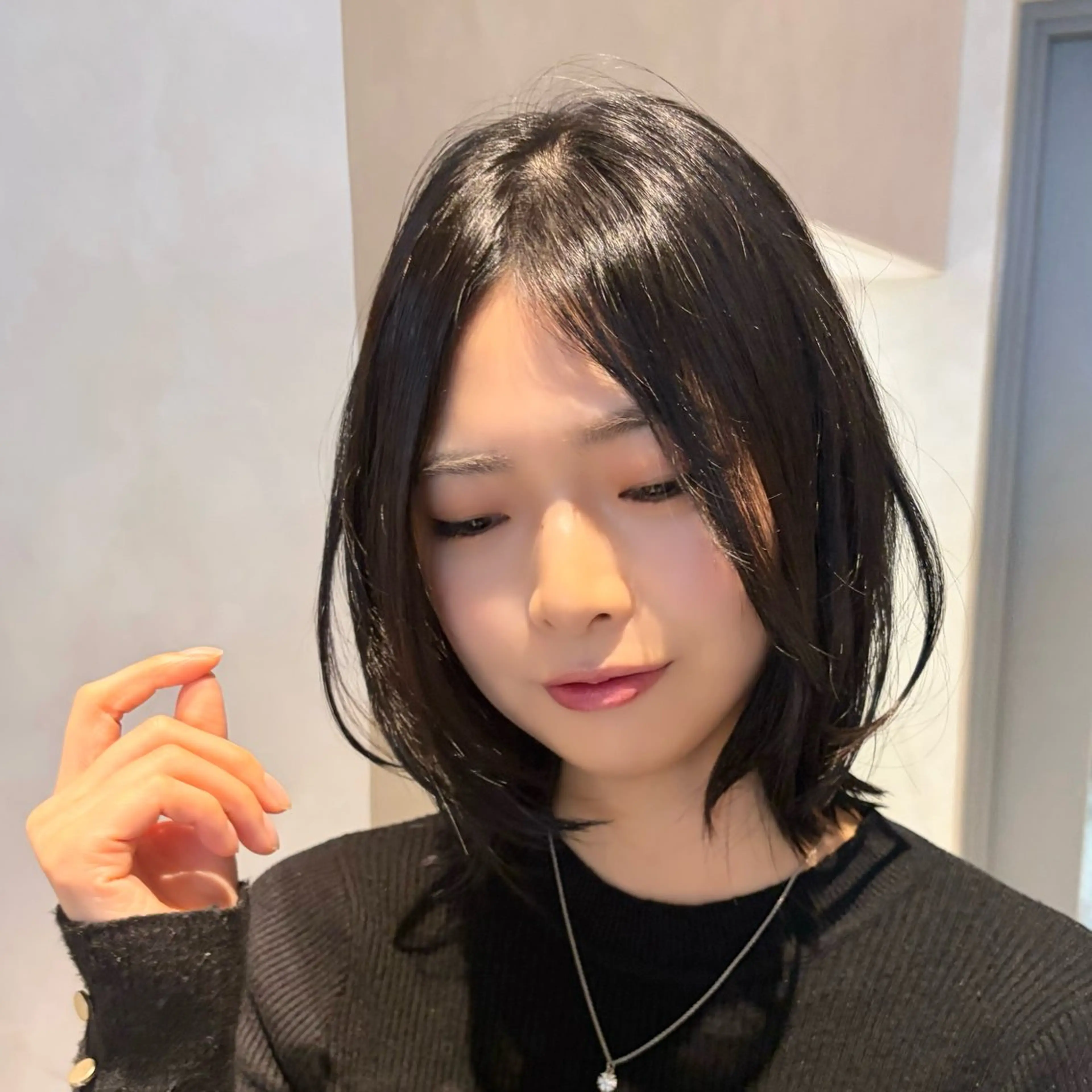 ミディアム カラー ボブレイヤー ボブ レイヤーカット 似合わせカット カット ヘアカラー トリートメント ウメダナオヤ/ くびれヘア✨のヘアスタイル