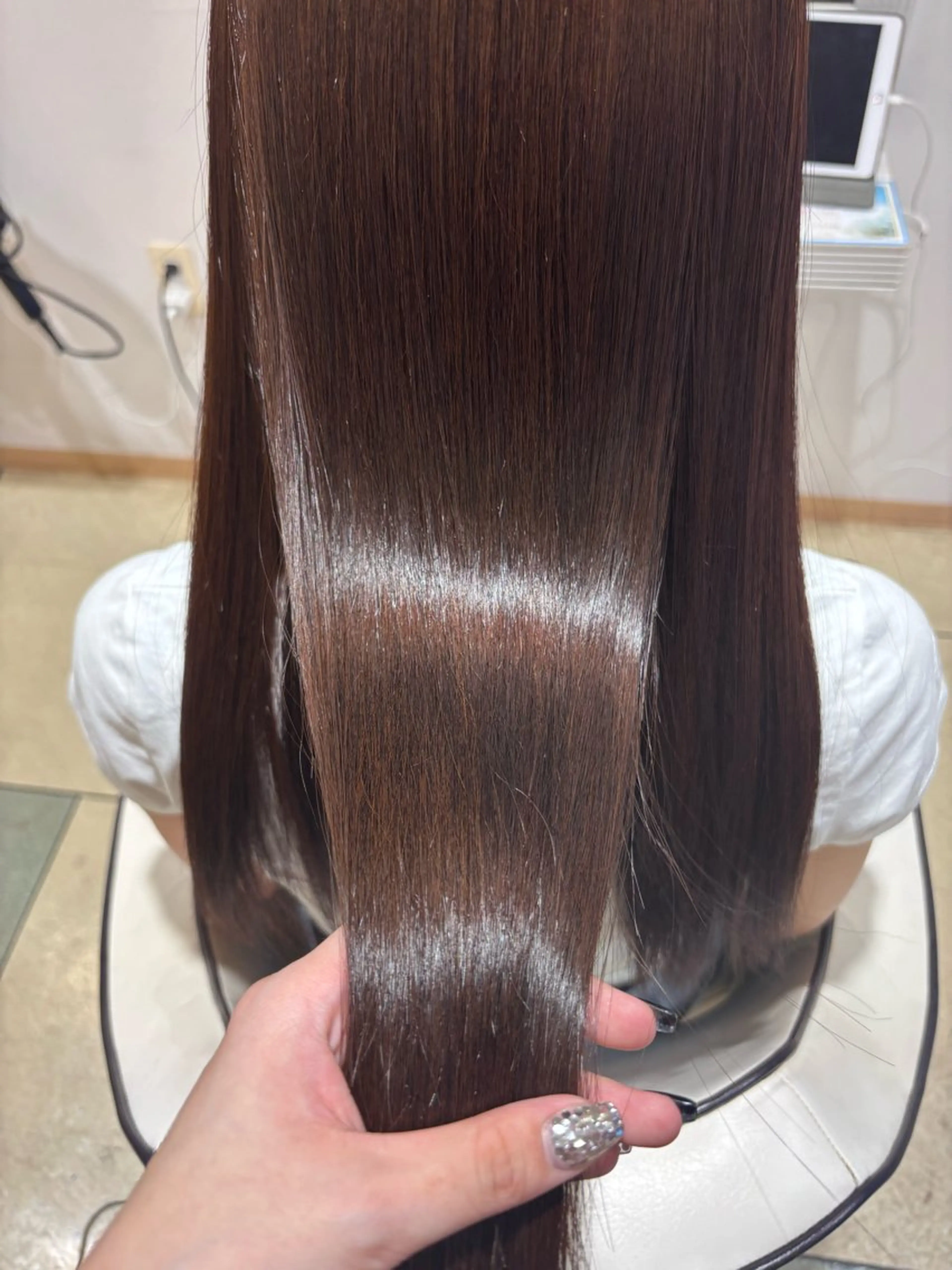 ロング カラー カット ヘアカラー トリートメント ベージュカラー⌇﻿ くびれヘア.𐙚心音のヘアスタイル