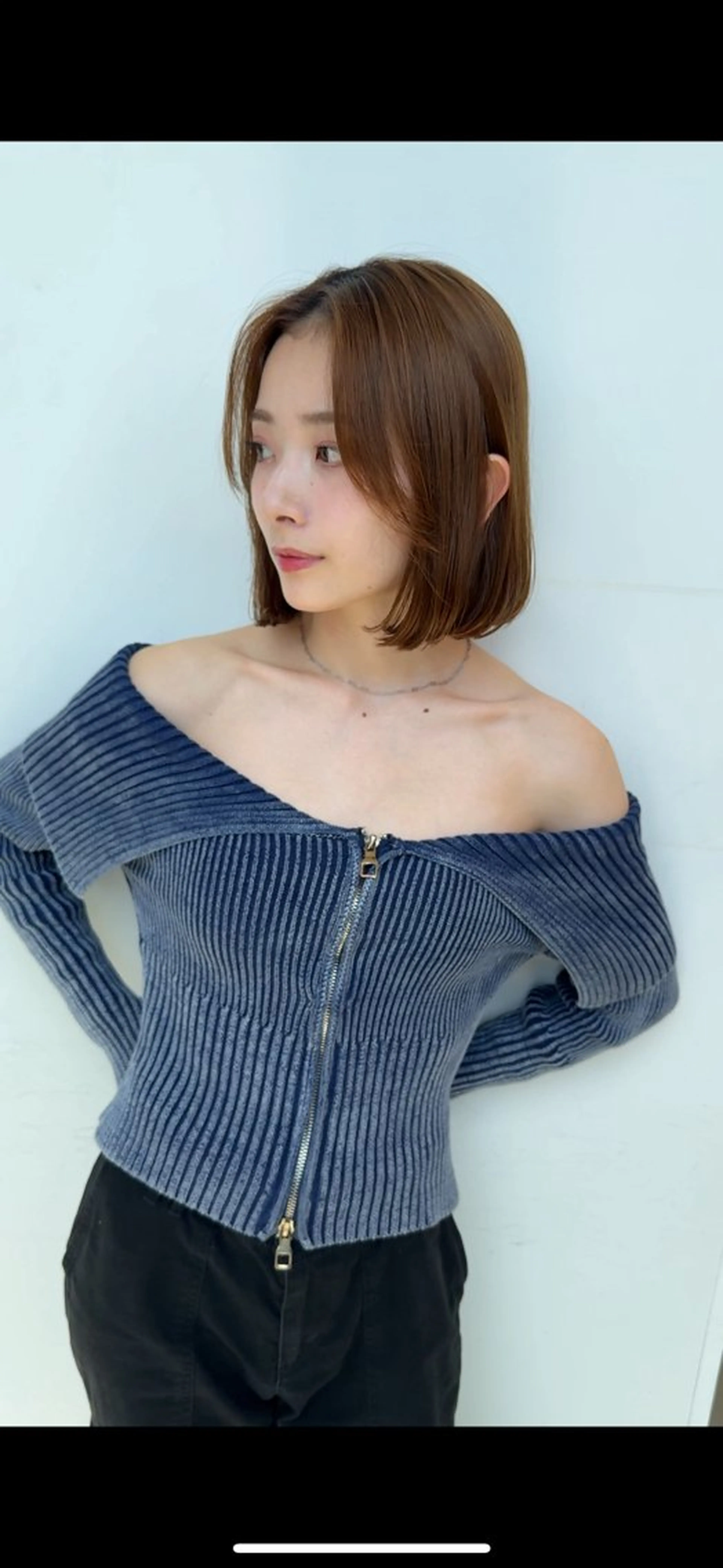 ミディアム カラー ボブ 縮毛矯正 カット ヘアカラー トリートメント 💎ボブ/似合わせの 達人/縮毛矯正/畔上のヘアスタイル