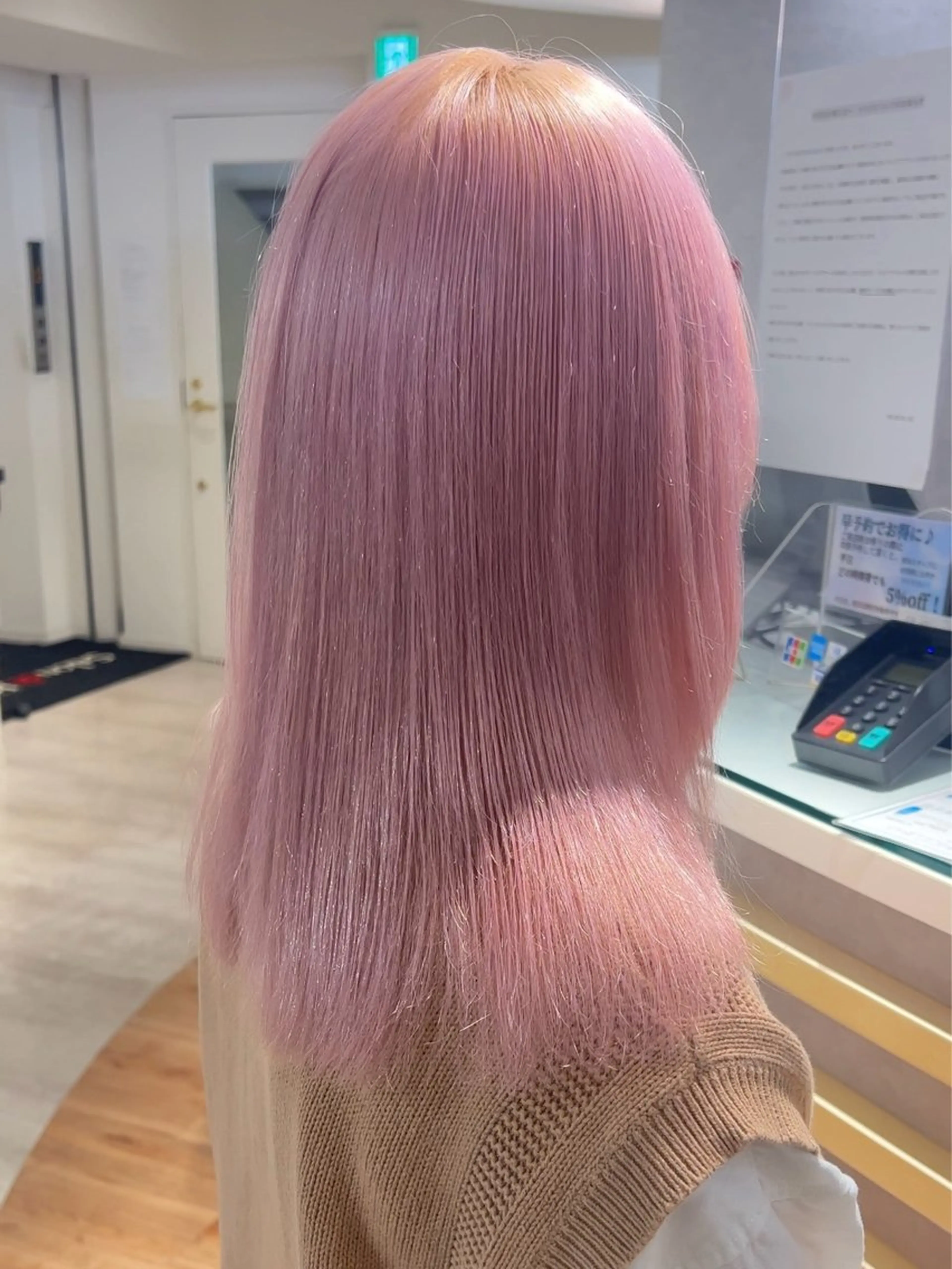 セミロング カラー ピンクカラー ヘアカラー トリートメント メンズパーマ/ メンズカット/タクヤのヘアスタイル