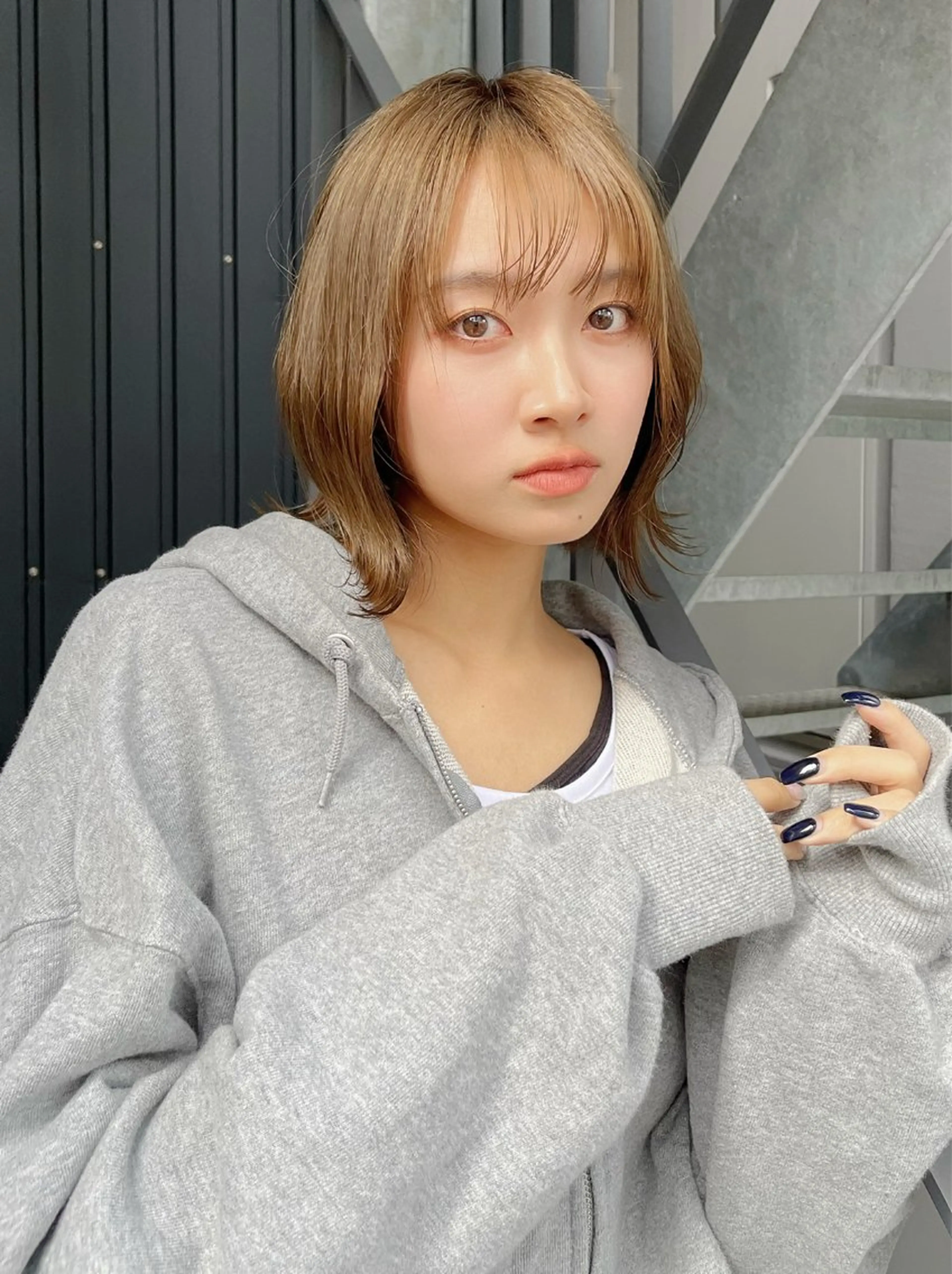 ショート 切りっぱなしボブ ボブ 縮毛矯正 浦和Lond 山本賢人のヘアスタイル