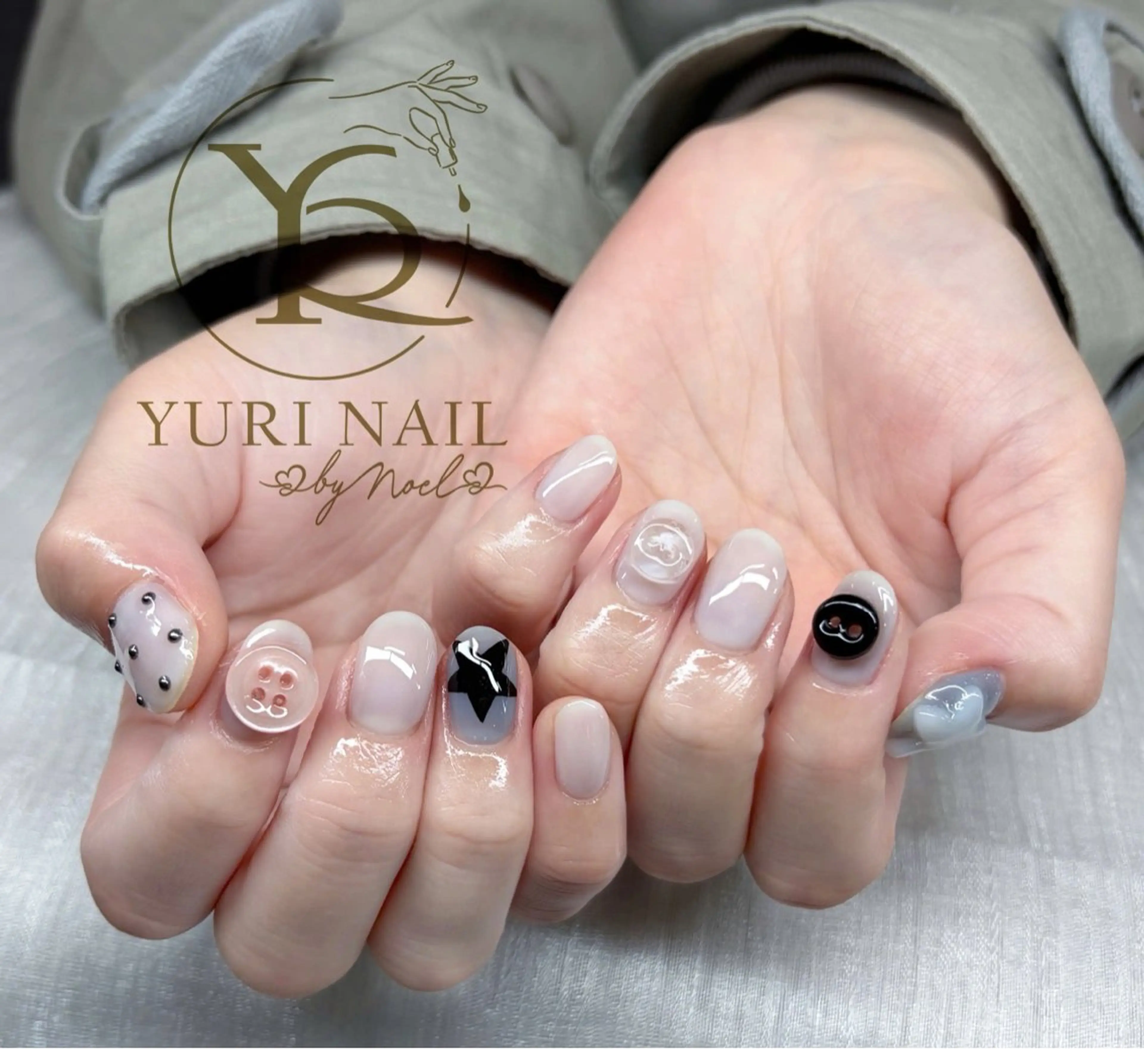 ネイル チークネイル フットネイル フレンチネイル 韓国ネイル 水色 ハンドネイル フットネイル ハンドケア YURI Nail Narita所属・YURI Nail NARITAのネイルデザイン