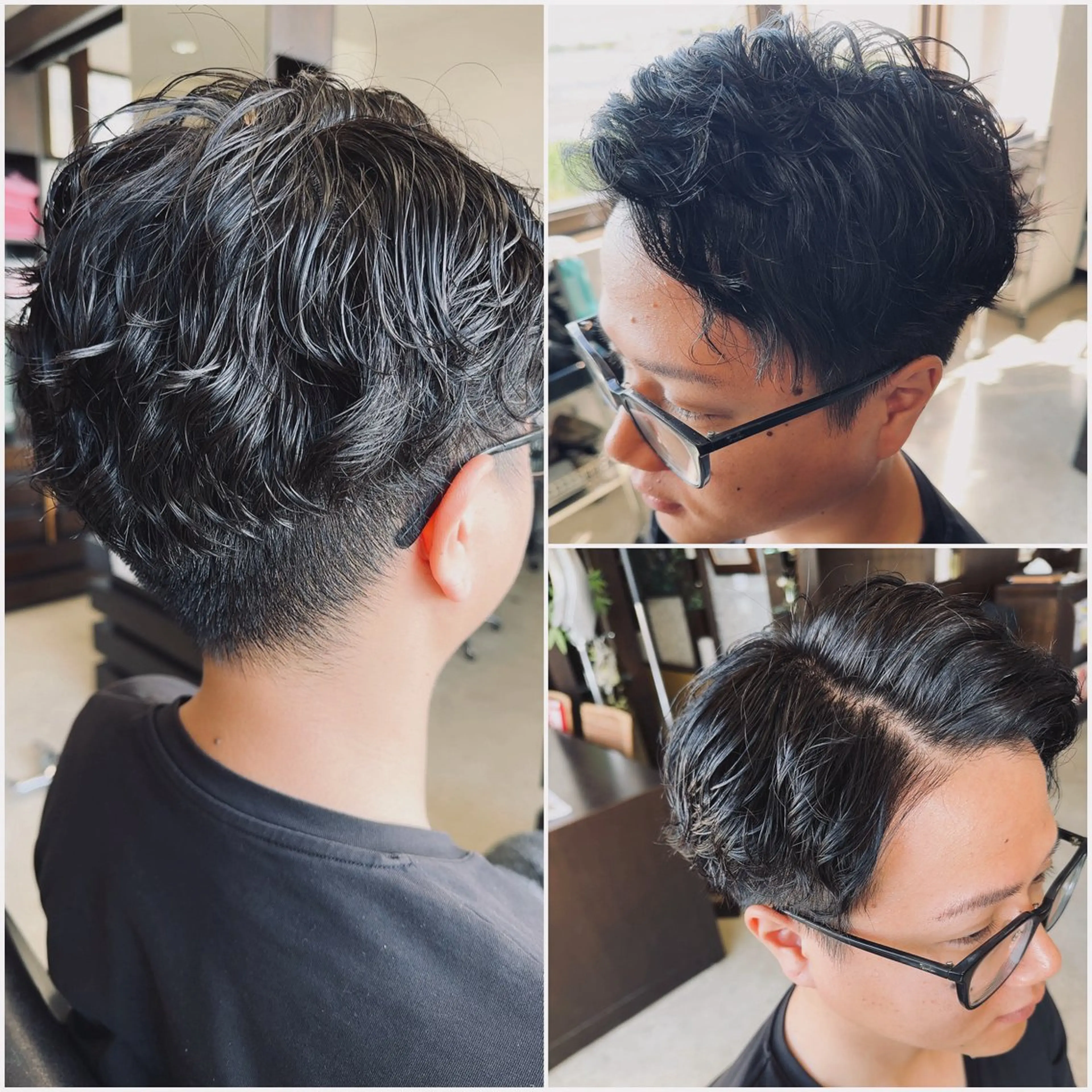 ショート パーマ メンズ 中島 剛のヘアスタイル