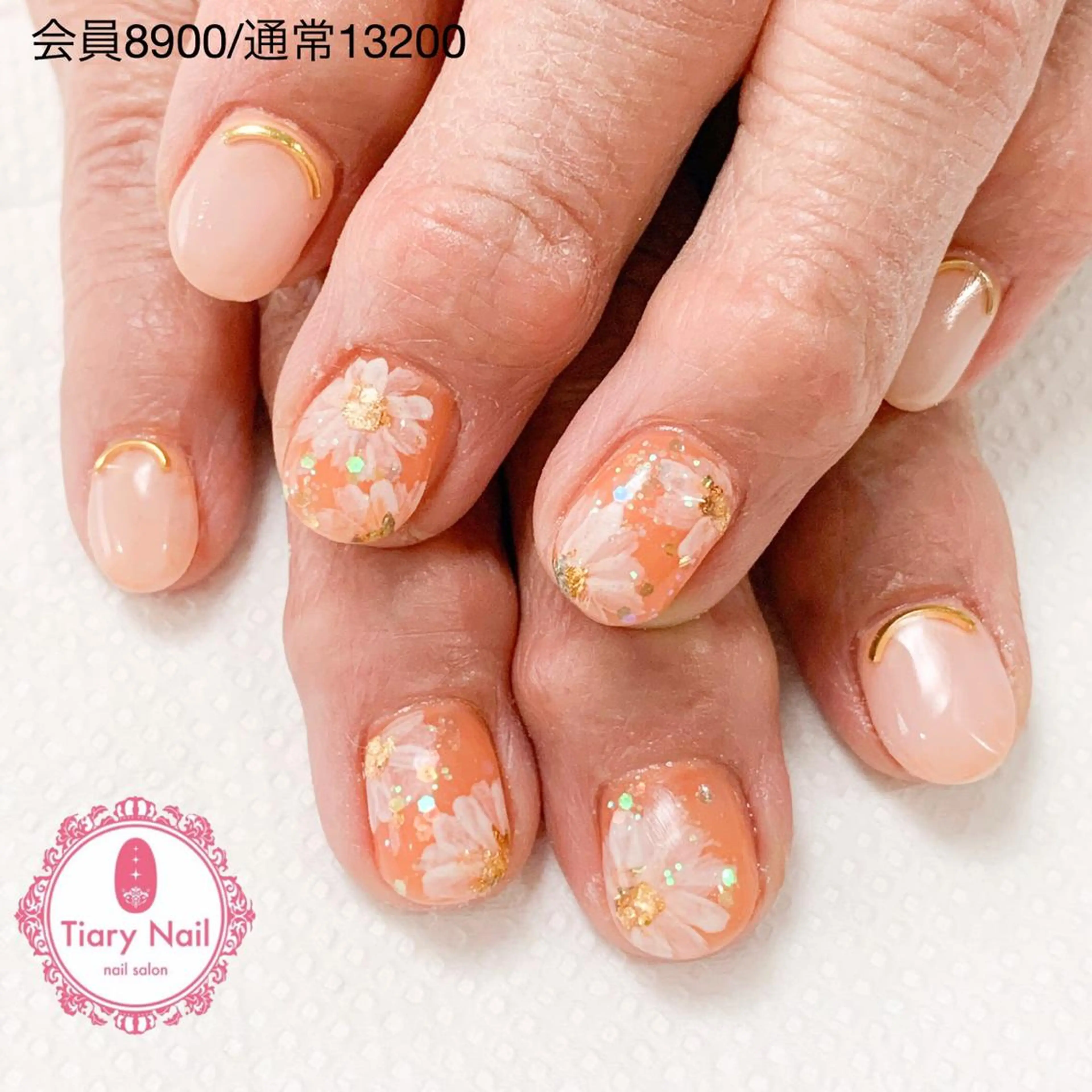 ネイル 桜ネイル 長さ出し オフィスネイル スカルプネイル シンプルネイル 💗🪽Tiary Nail🪽💗のネイルデザイン