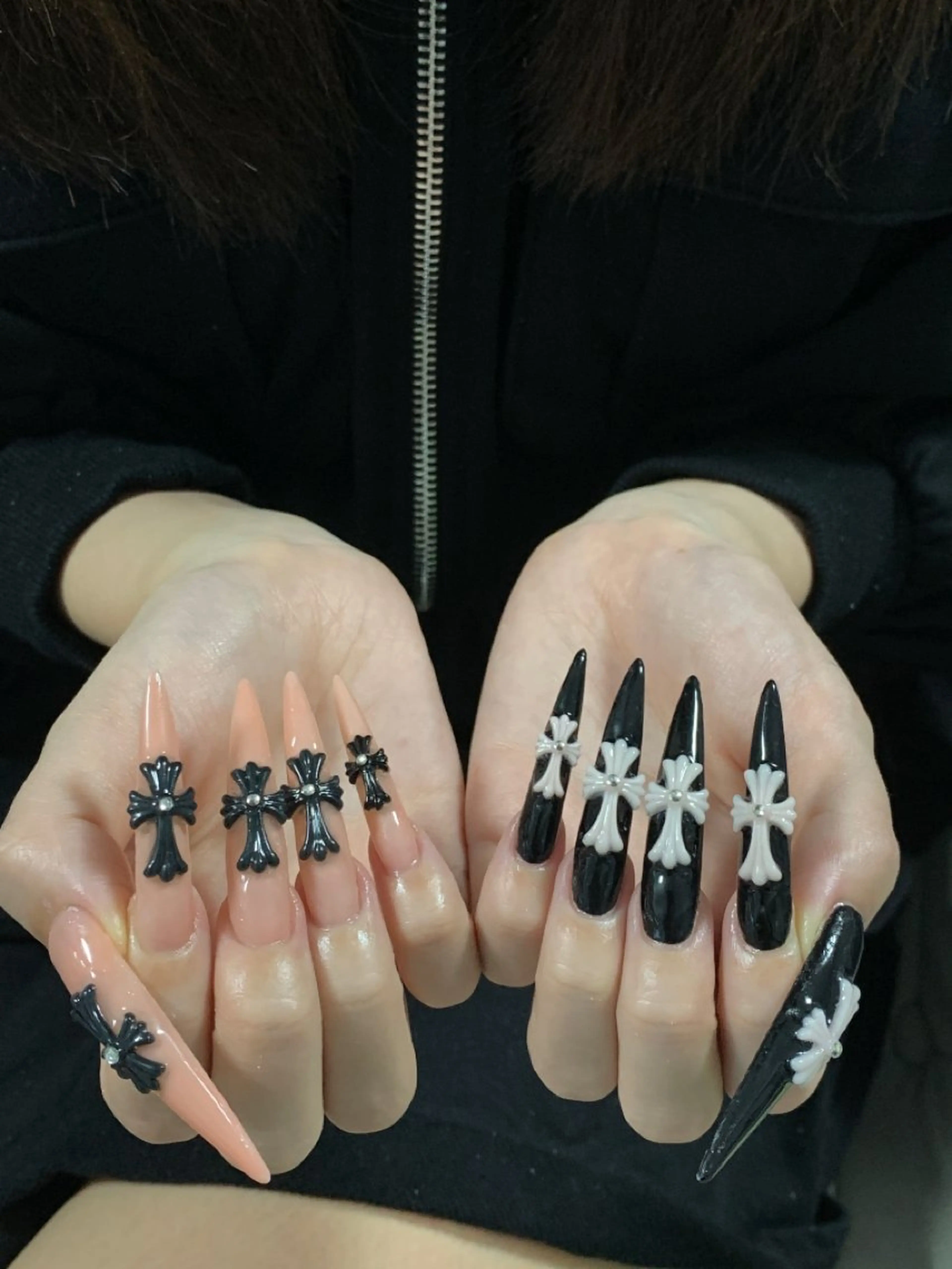 ネイル オーロラネイル クリアネイル 成人式 フラッシュネイル ジェルネイル ハンドネイル ZUZU AMEE NAILのネイルデザイン