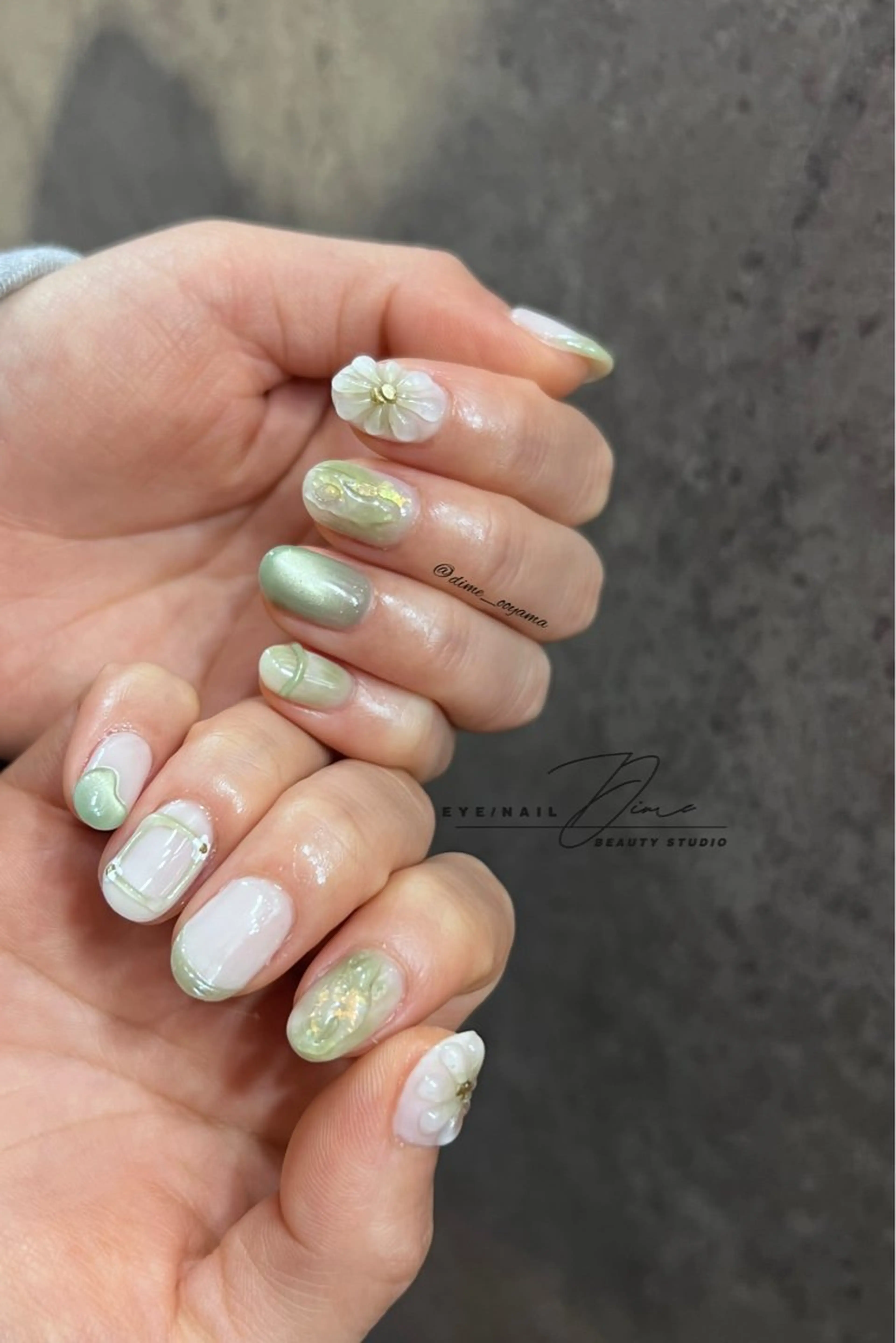 ネイル ジェルネイル ぷっくりネイル DIME OOYAMAのネイルデザイン