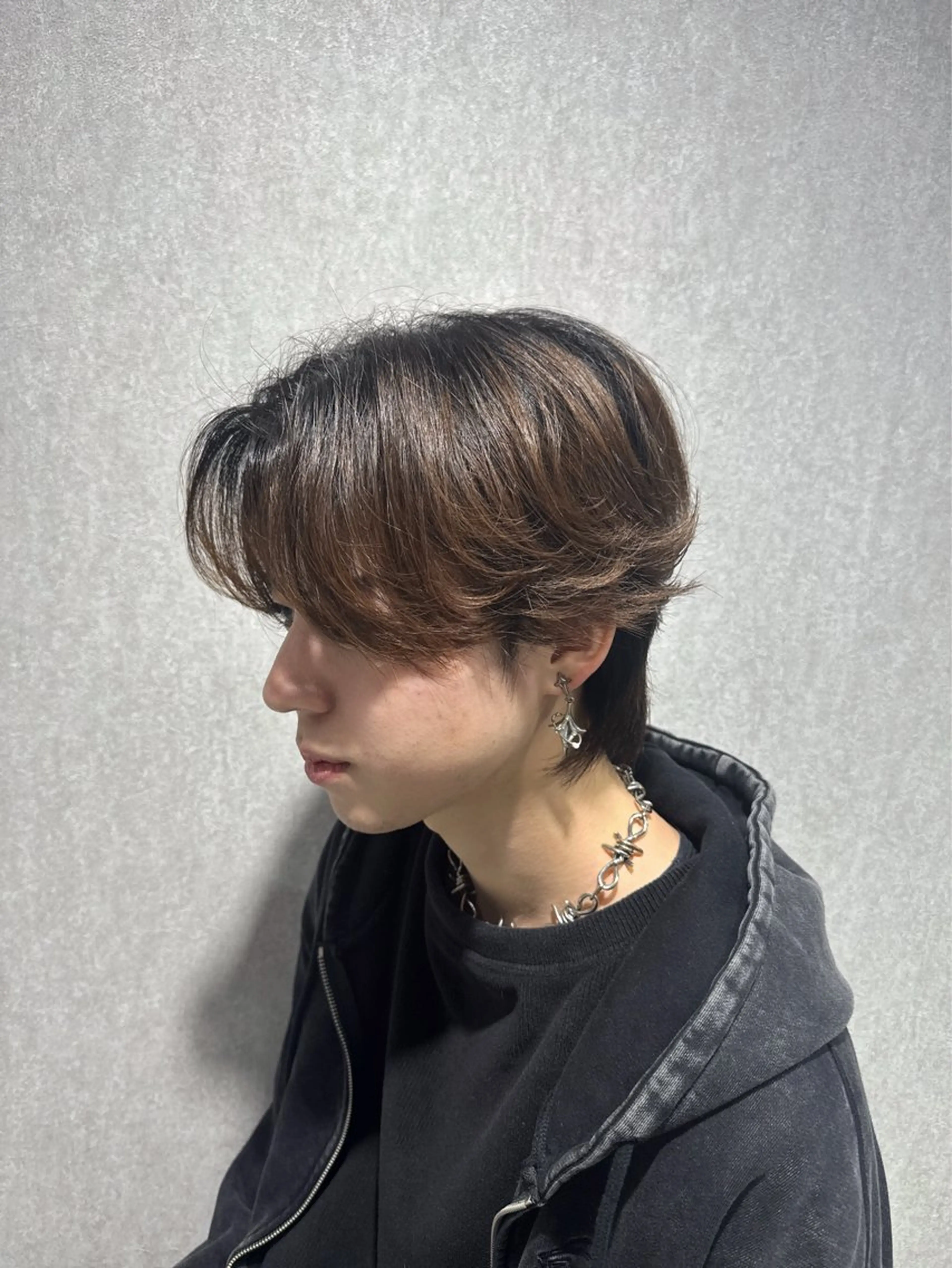 メンズ メンズウルフカット ウルフカット 曲がる縮毛/カルマパ ーマ/池袋/横村大全のヘアスタイル