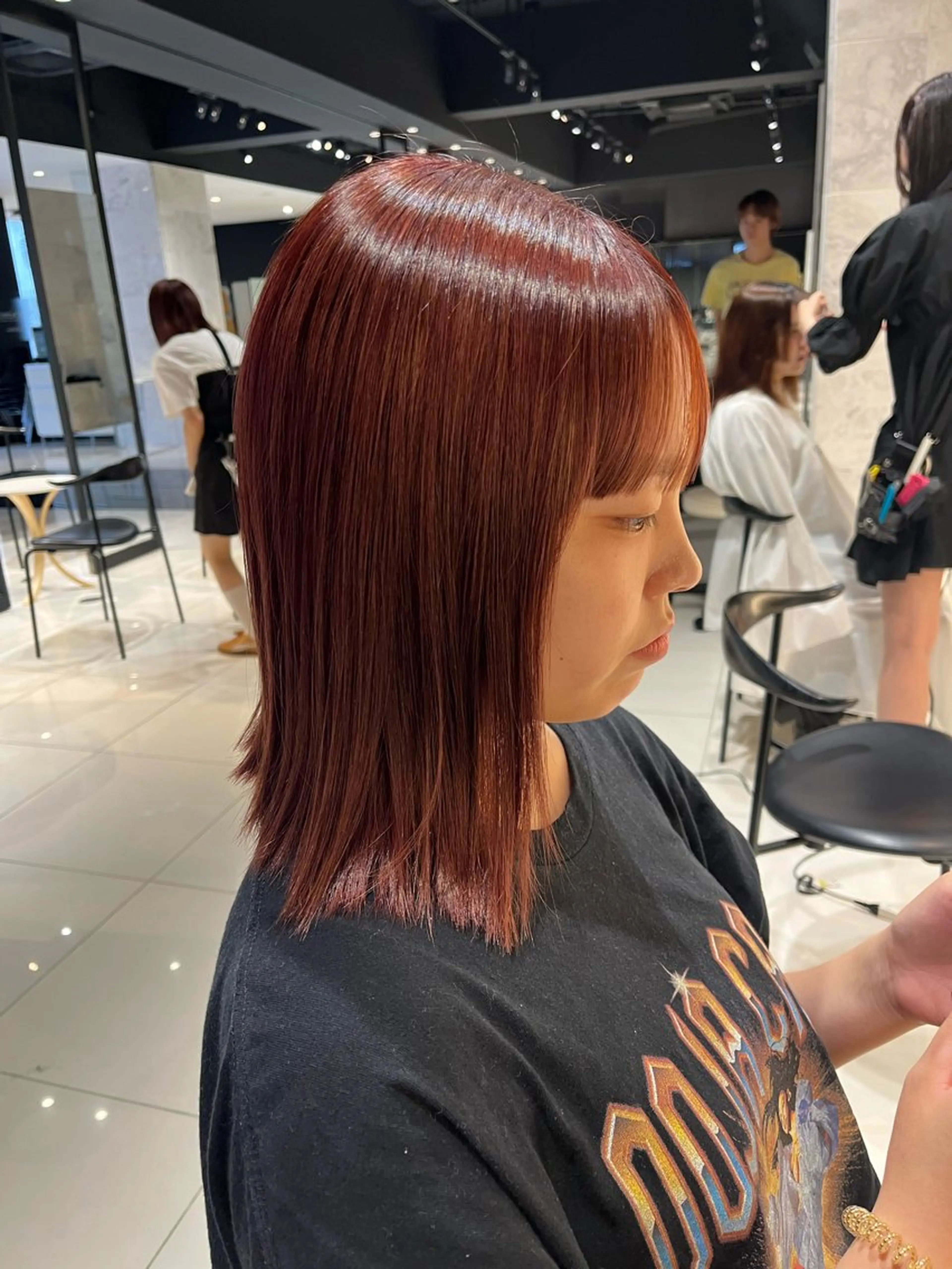 ミディアム saki‪🌱‬♡ /ボブ/透明感カラーのヘアスタイル