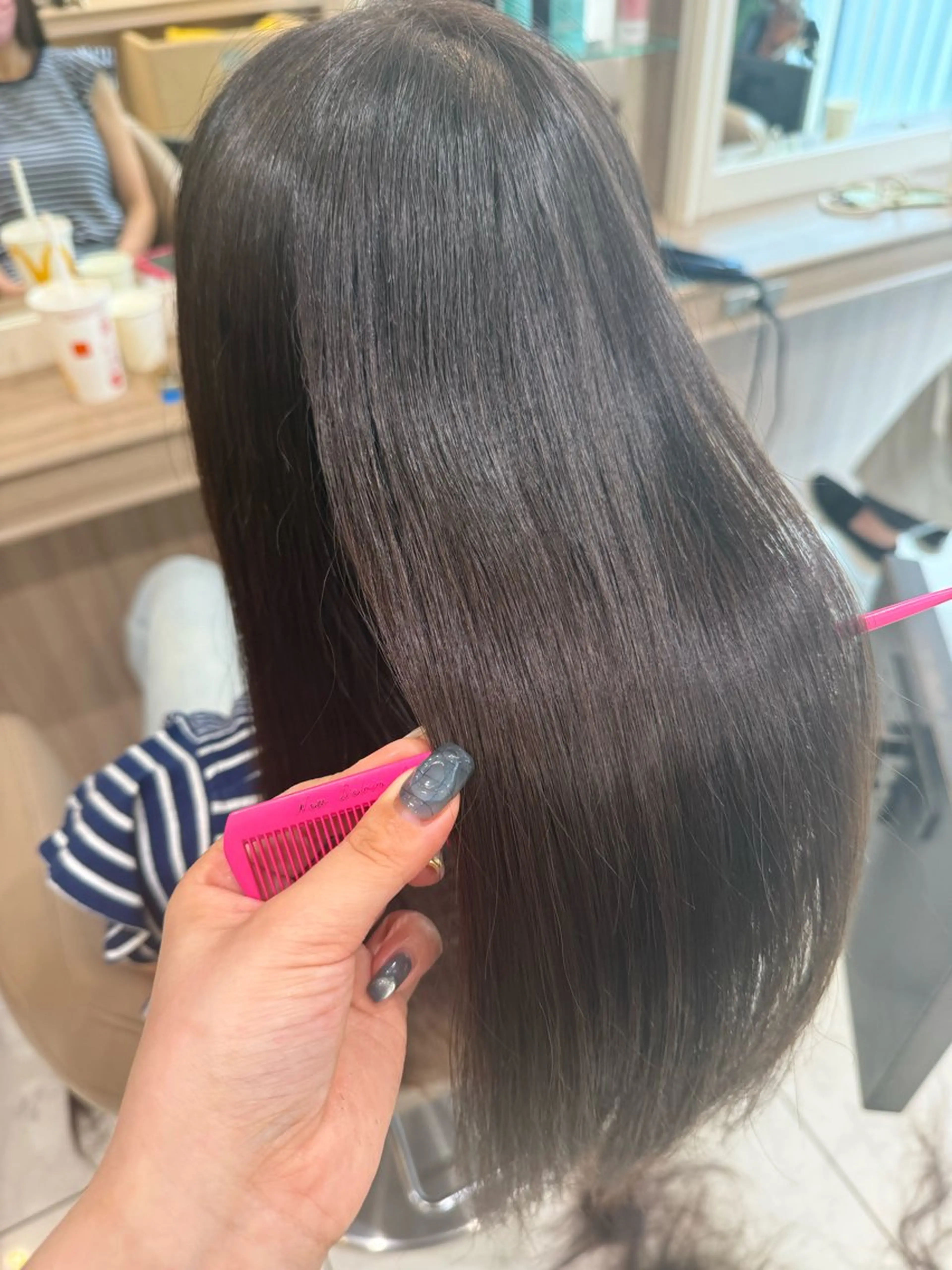 ロング カラー パーマ カット ヘアカラー 縮毛矯正 韓国ヘアメイク🎀/ 縮毛矯正✨山本媛香のヘアスタイル