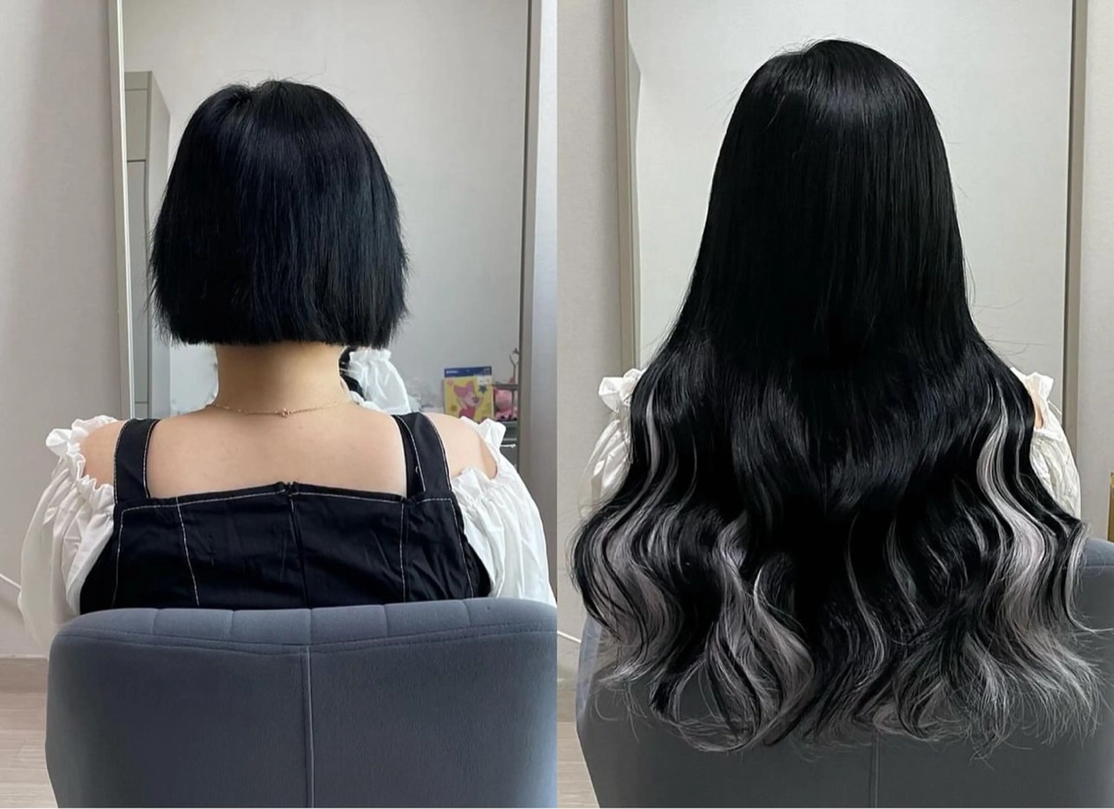 ロング 🎀韓国スリムタッキ 羽エクステ🎀kiiのヘアスタイル