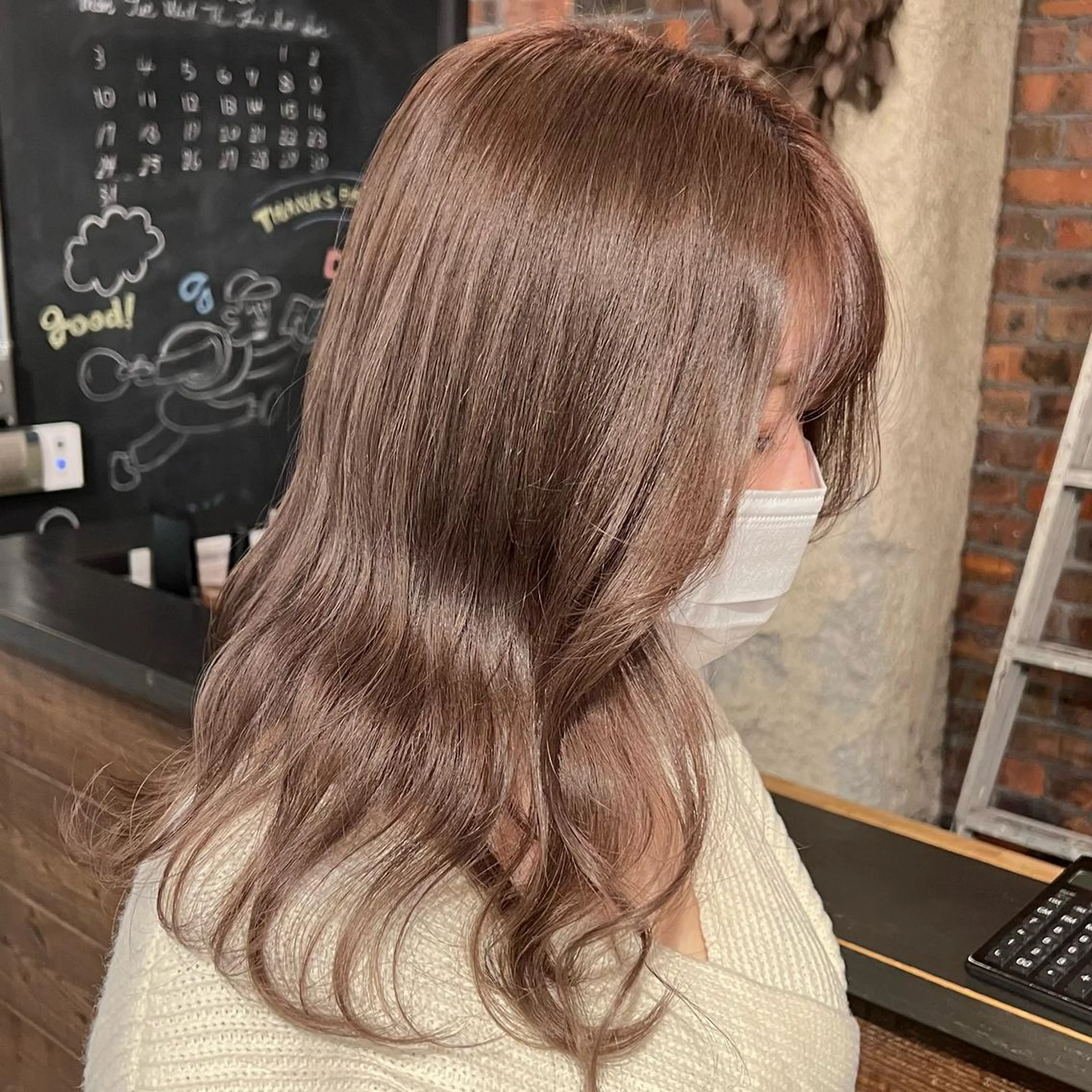 セミロング カラー Rino kanayama所属・Rino 金山 ／ 宮澤 萌のヘアスタイル