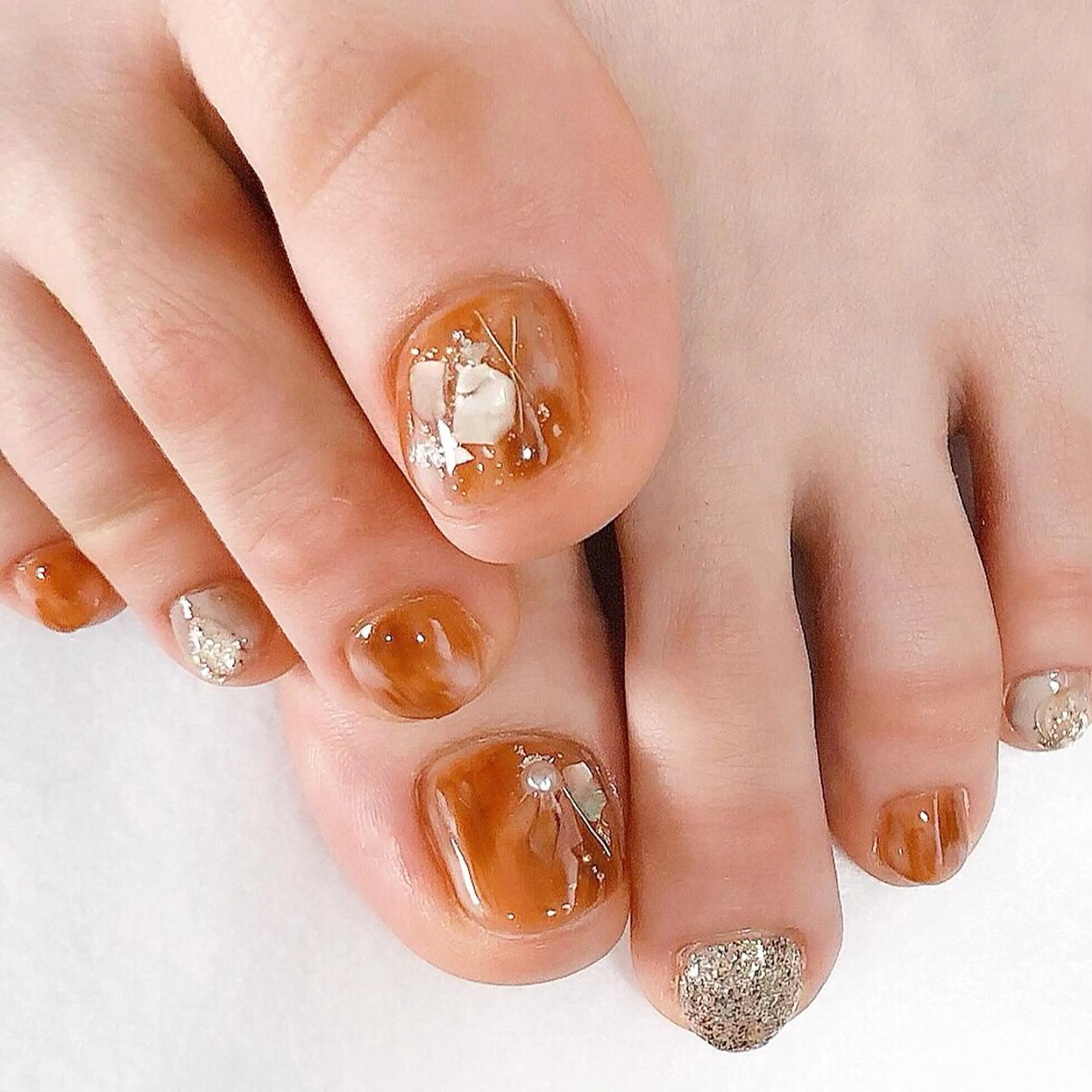 ネイル フットネイル ジェルネイル 東 千夏のネイルデザイン