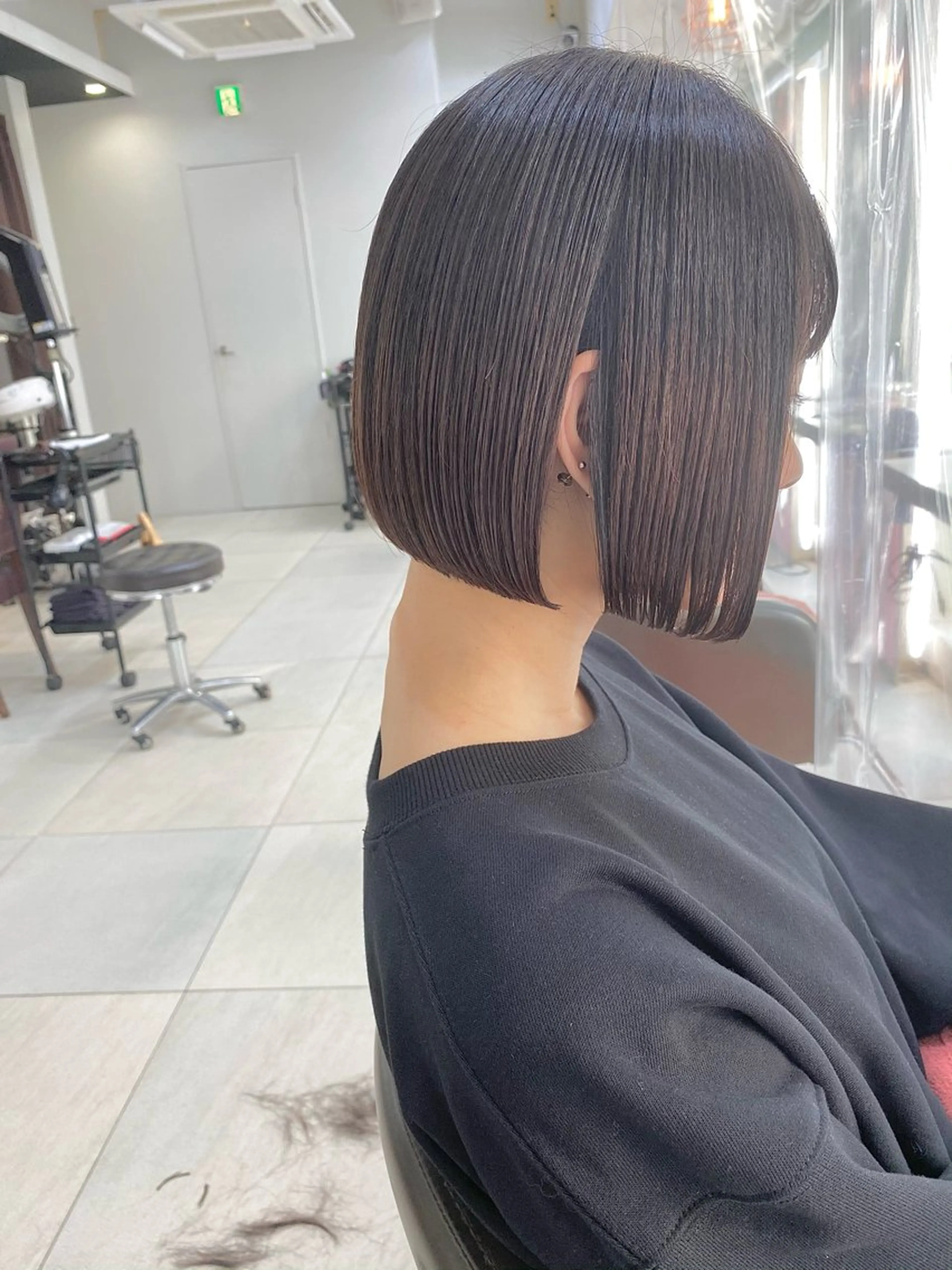 ショート カット 縮毛矯正 ボブ/くびれボブ /植原健太のヘアスタイル