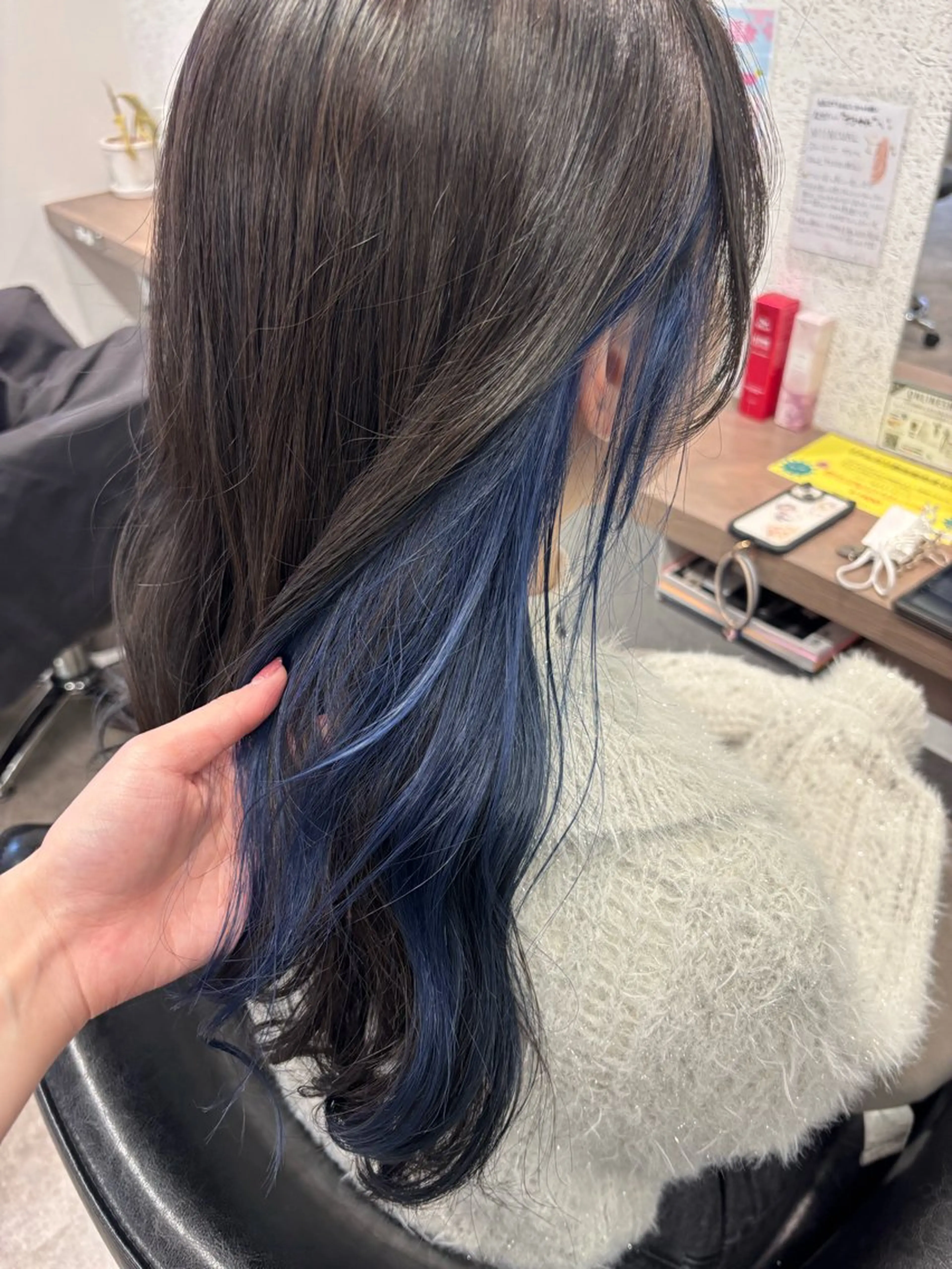 ロング カラー イヤリングカラー ボブ/透明感カラー/ 髪質改善/🌙/ルナのヘアスタイル