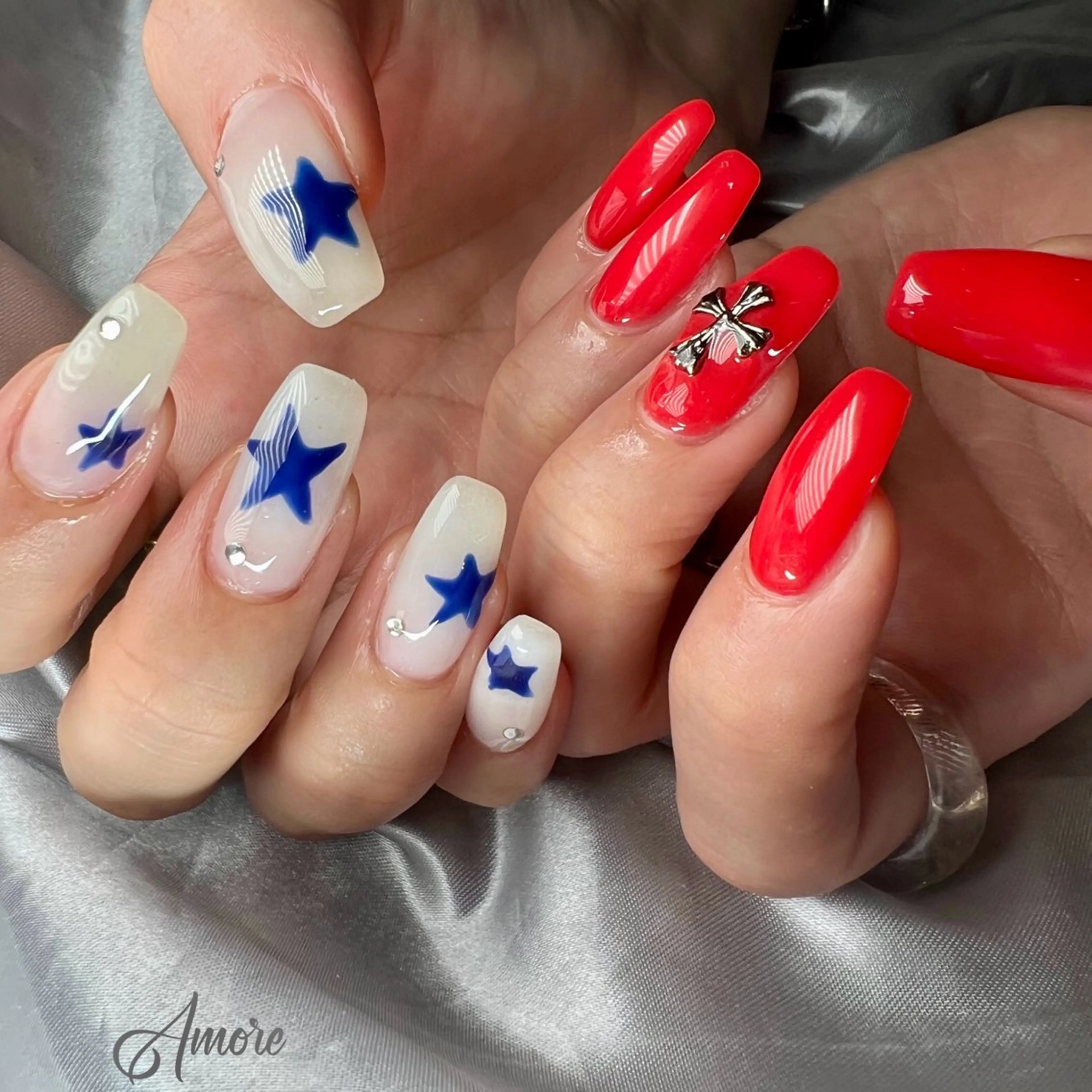 ネイル ジェルネイル 韓国ネイル パラジェル 夏ネイル You kyehwaのネイルデザイン