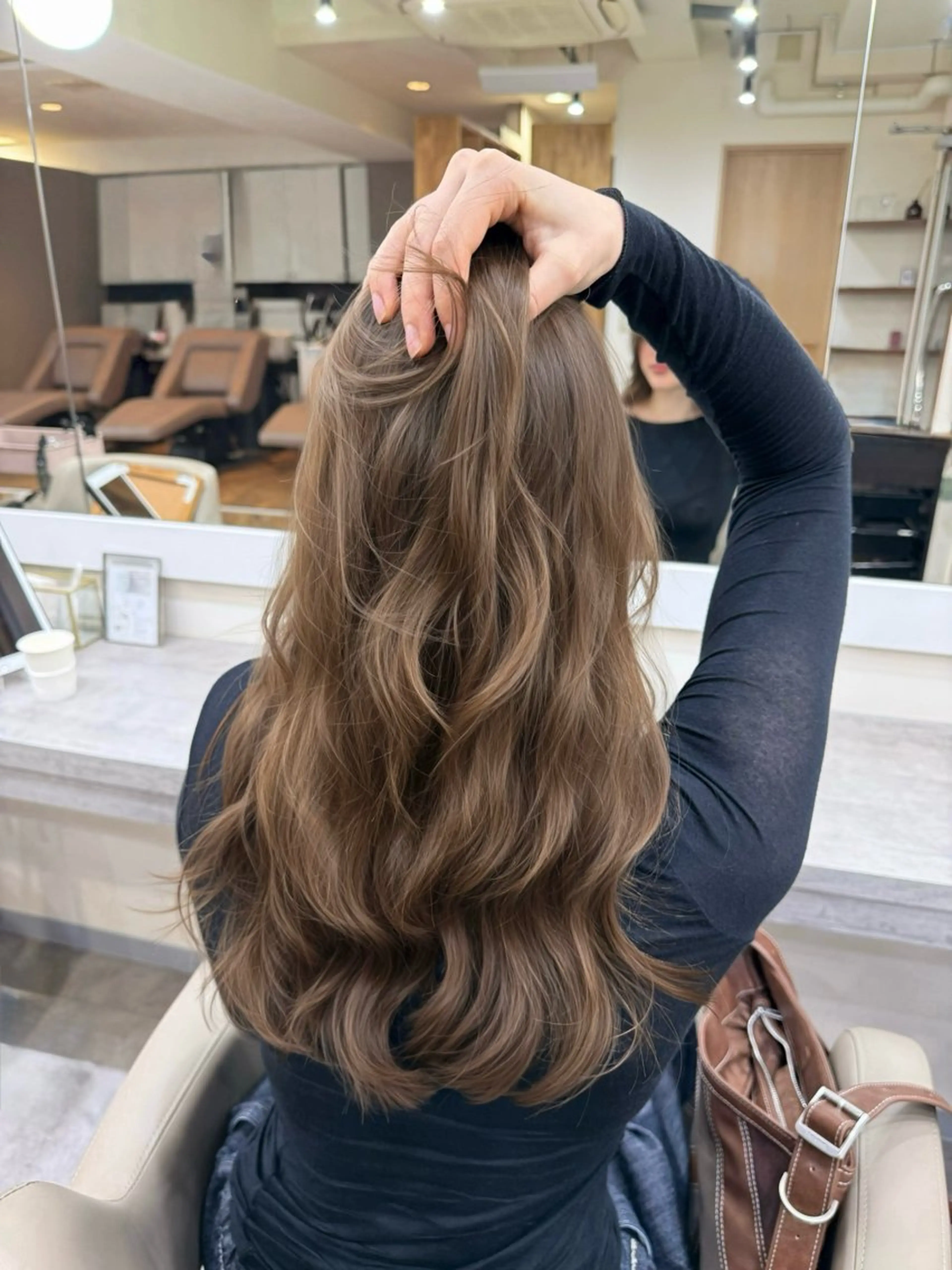 ロング カラー パーマ カット パーマ コテ巻き/パーマ/艶 透明感/荻原凜太郎のヘアスタイル