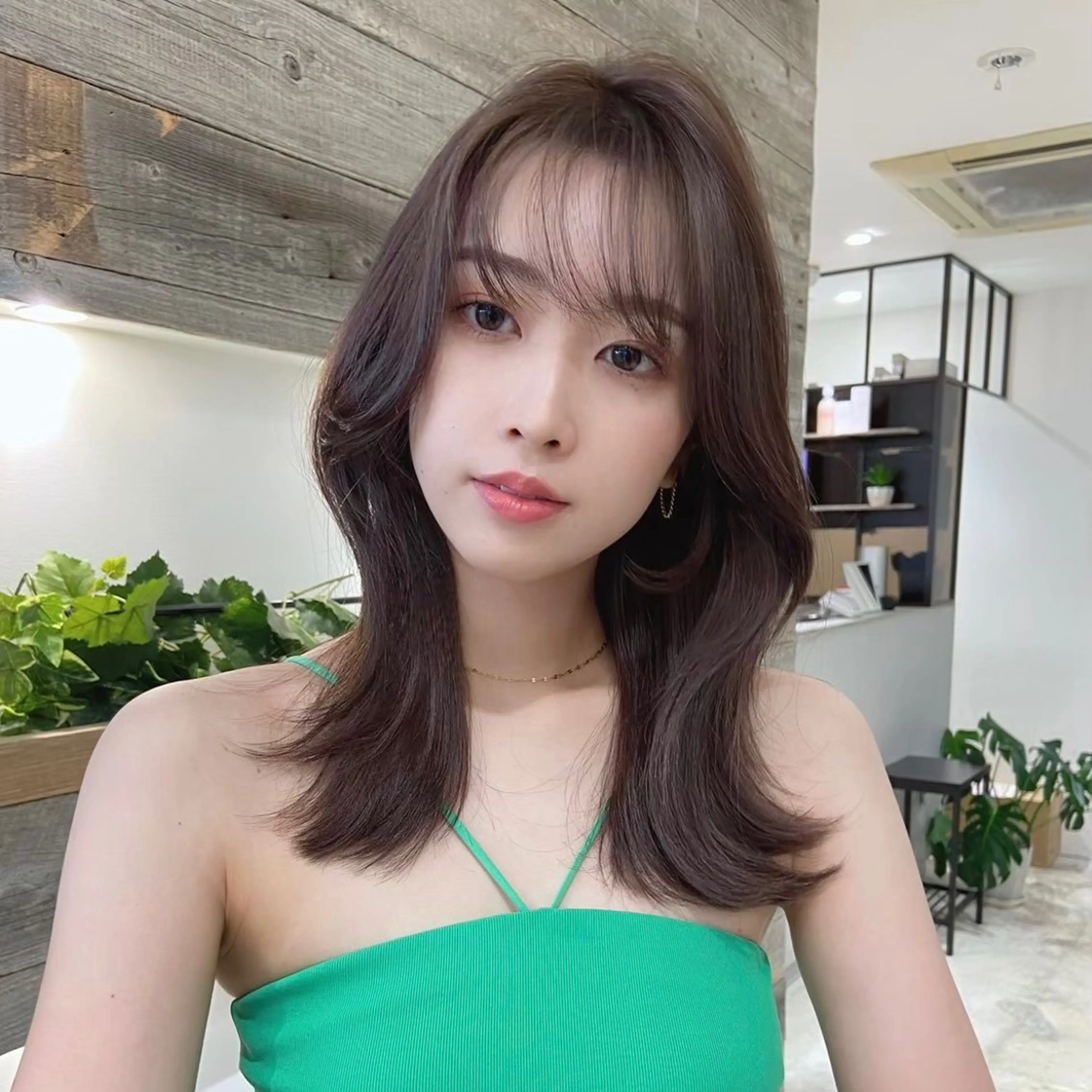 セミロング カラー 🖤韓国艶髪 RINA🖤のヘアスタイル