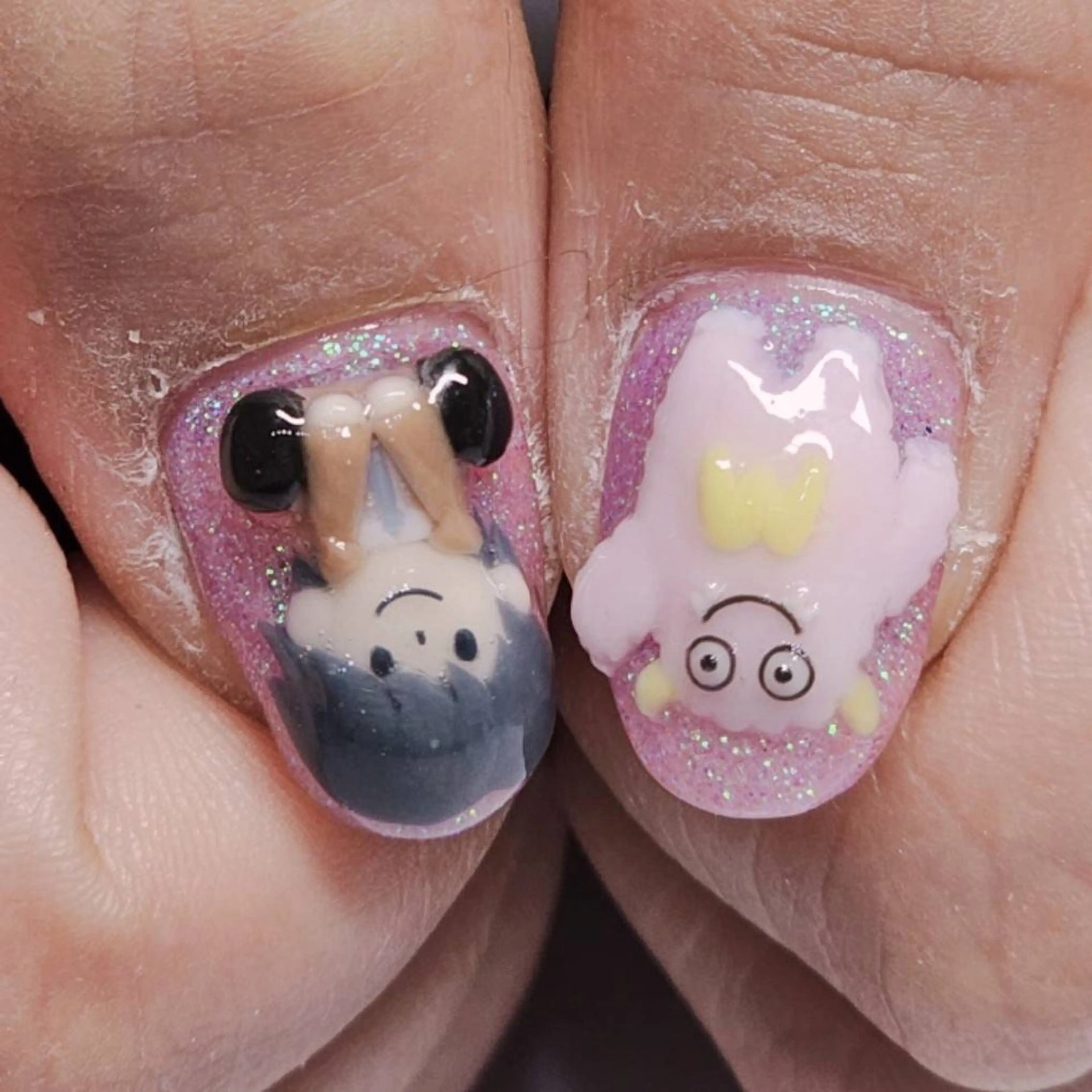 ネイル アートネイル ラメ(グリッター) ワンカラーネイル パープル ハンドネイル よしだ ひろきのネイルデザイン