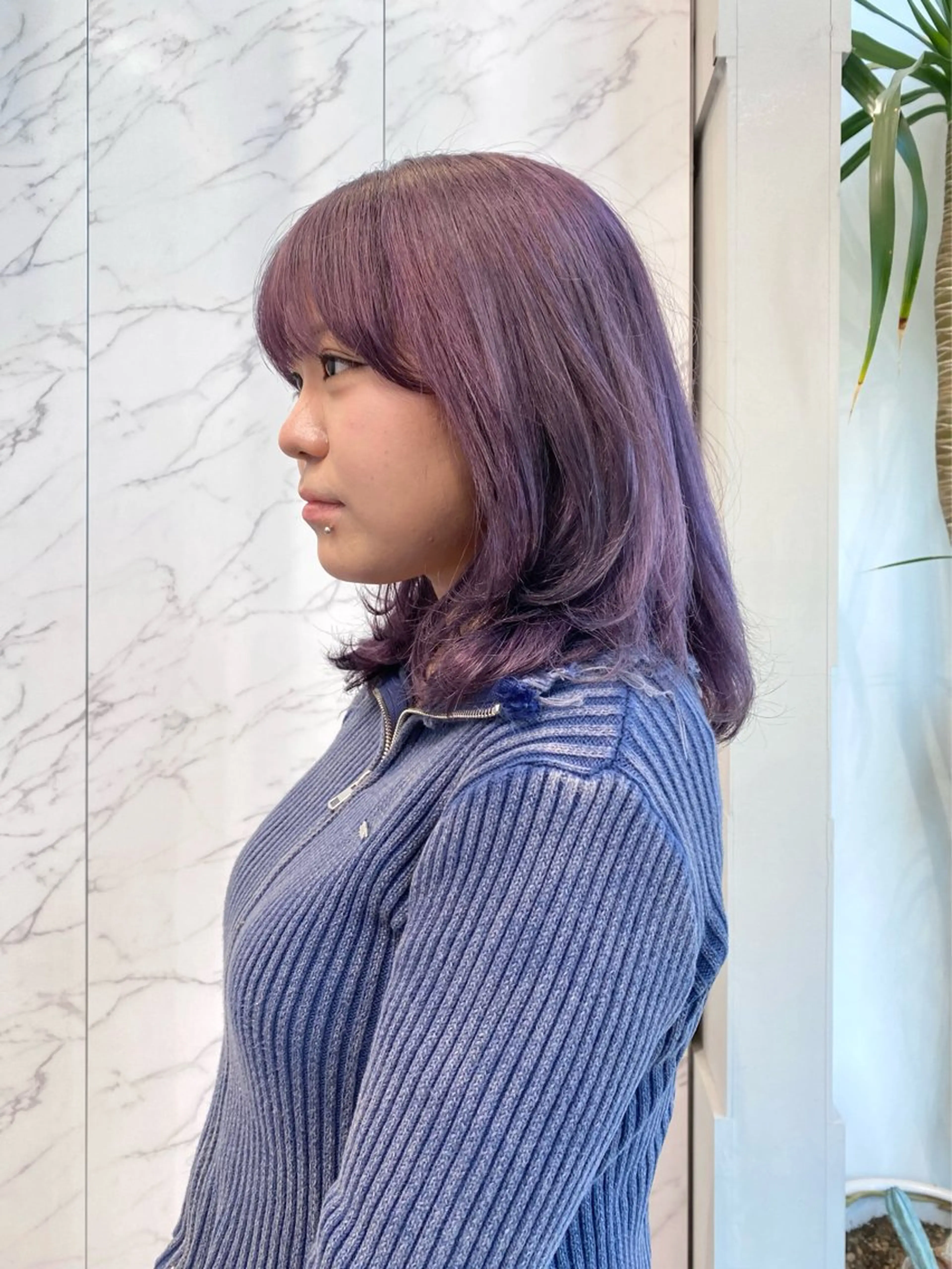 ミディアム ヘアカラー マツザキ マナトのヘアスタイル