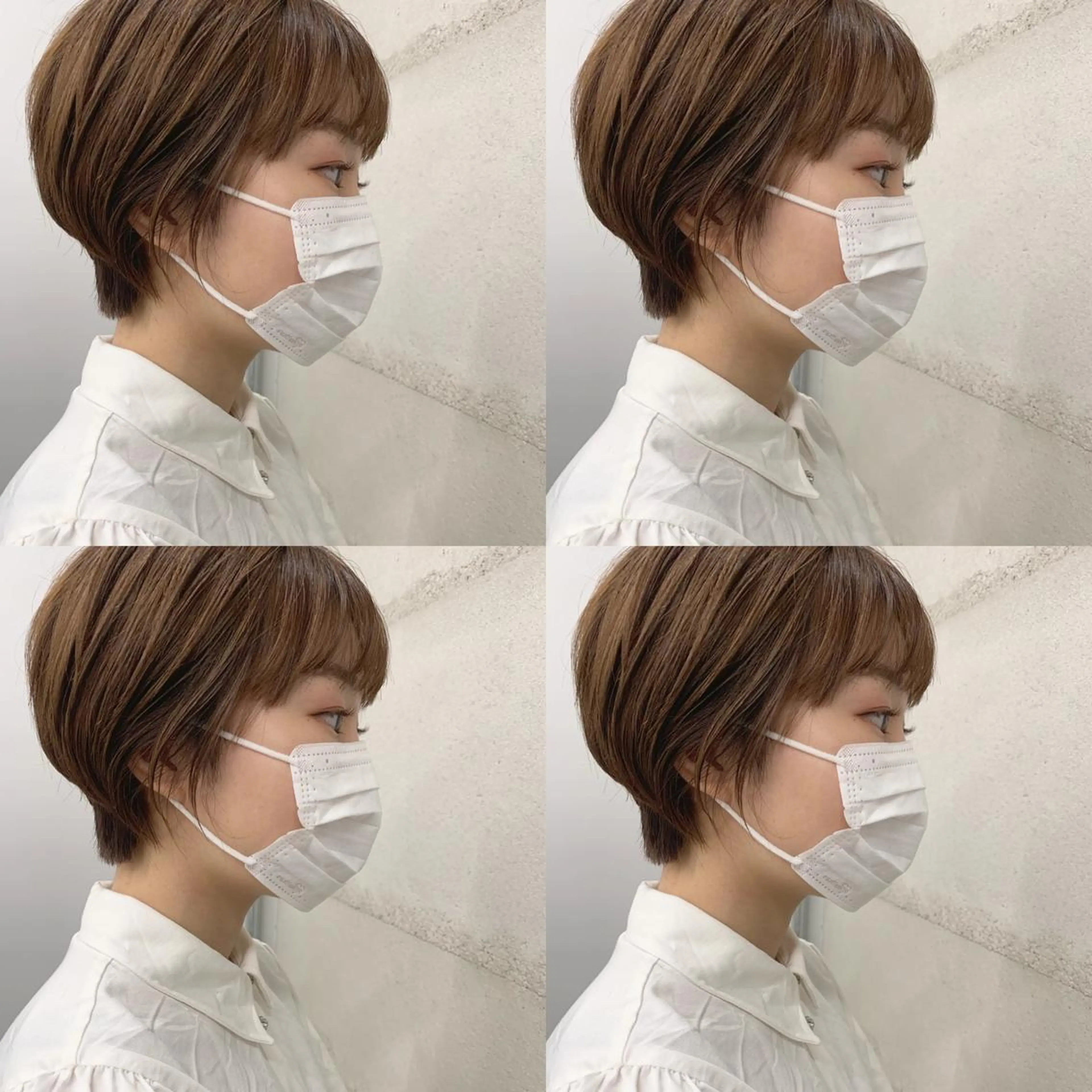 ショート カラー 透明感/オリーブ/ グレージュ/YUKAのヘアスタイル