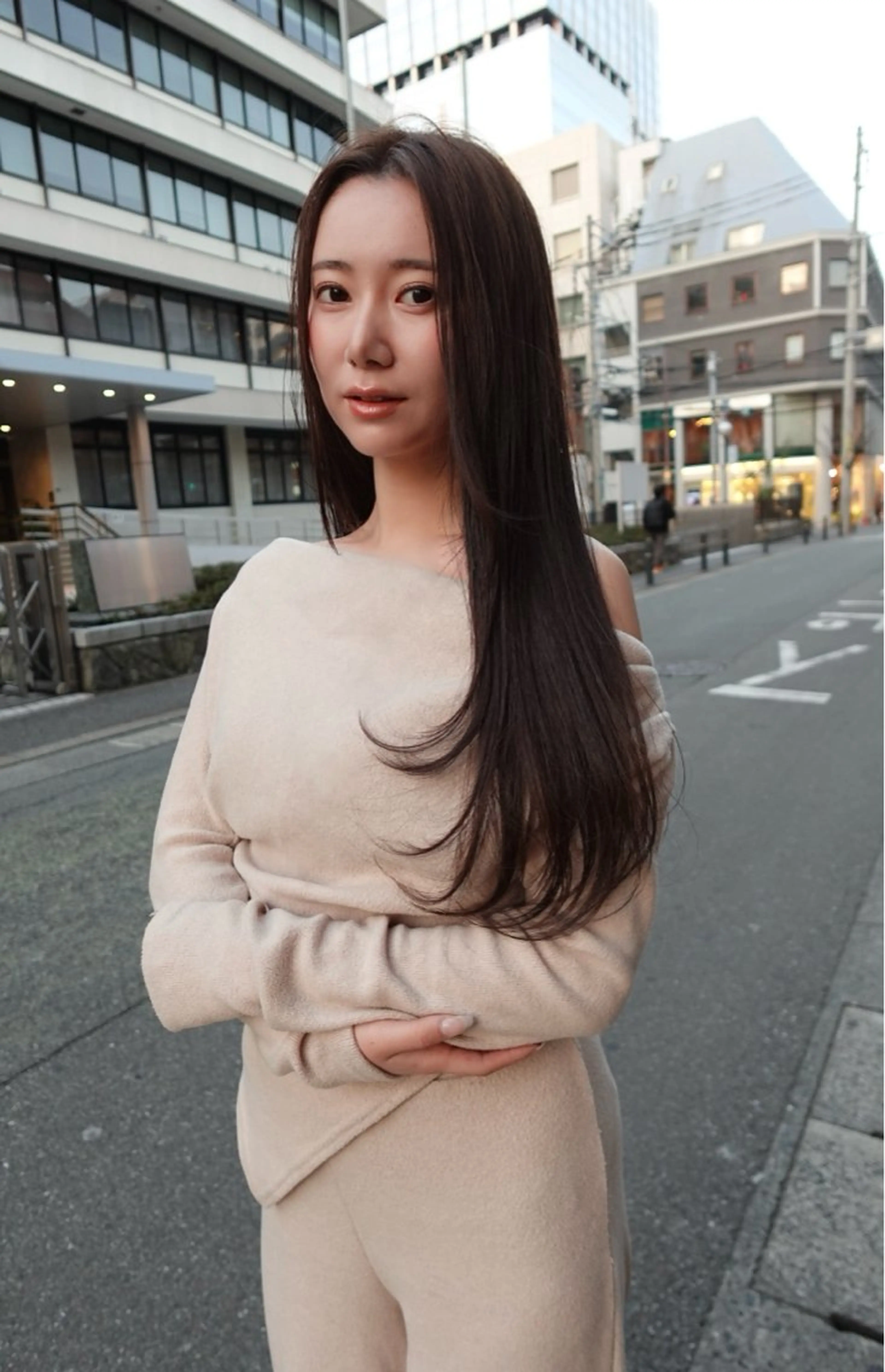 ロング レイヤーカット ヘアカラー 福岡美容室ハイトーン koudaiのヘアスタイル