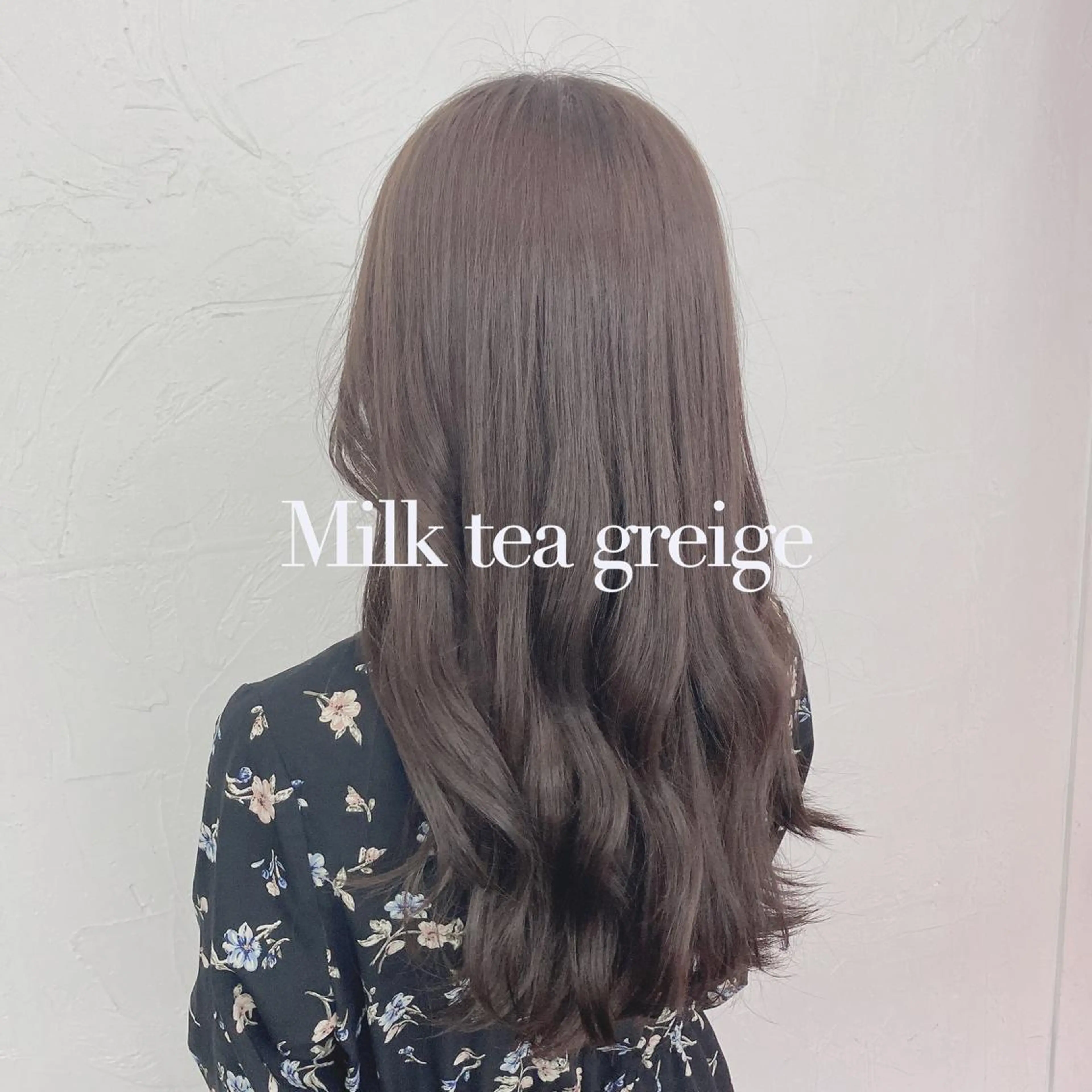 セミロング カラー ヘアアレンジ ベージュカラー グレージュ ミルクティーベージュ ミルクティーグレージュ ヘアカラー トリートメント ヘッドスパ ヘアセット 韓国レイヤー🕊️ 柔らかベージュ🧸のヘアスタイル