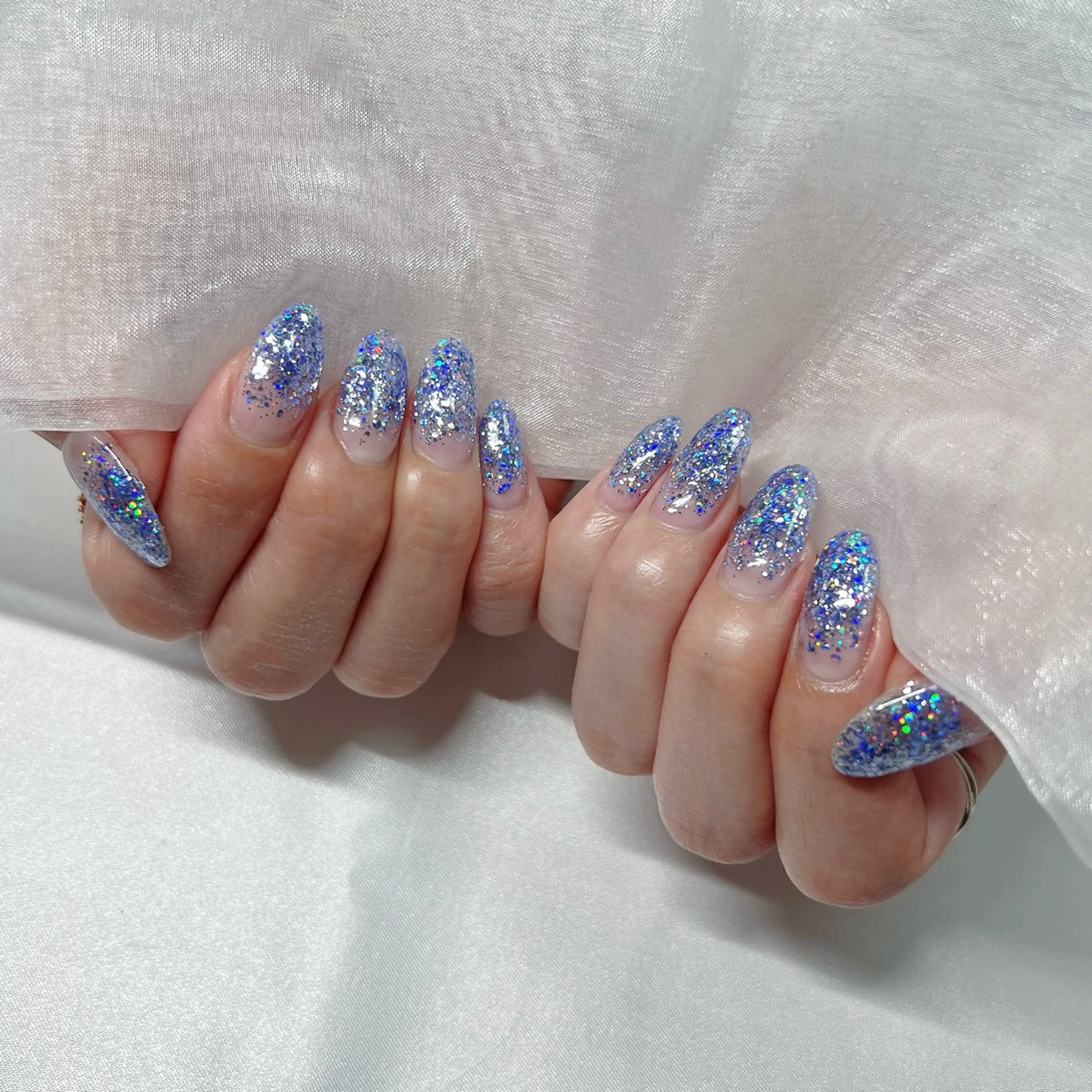 ネイル ジェルネイル 韓国ネイル ラメ(グリッター) マグネットネイル ミラーネイル ハンドネイル -nail salon-Reward所属・nail salon Rewardのネイルデザイン