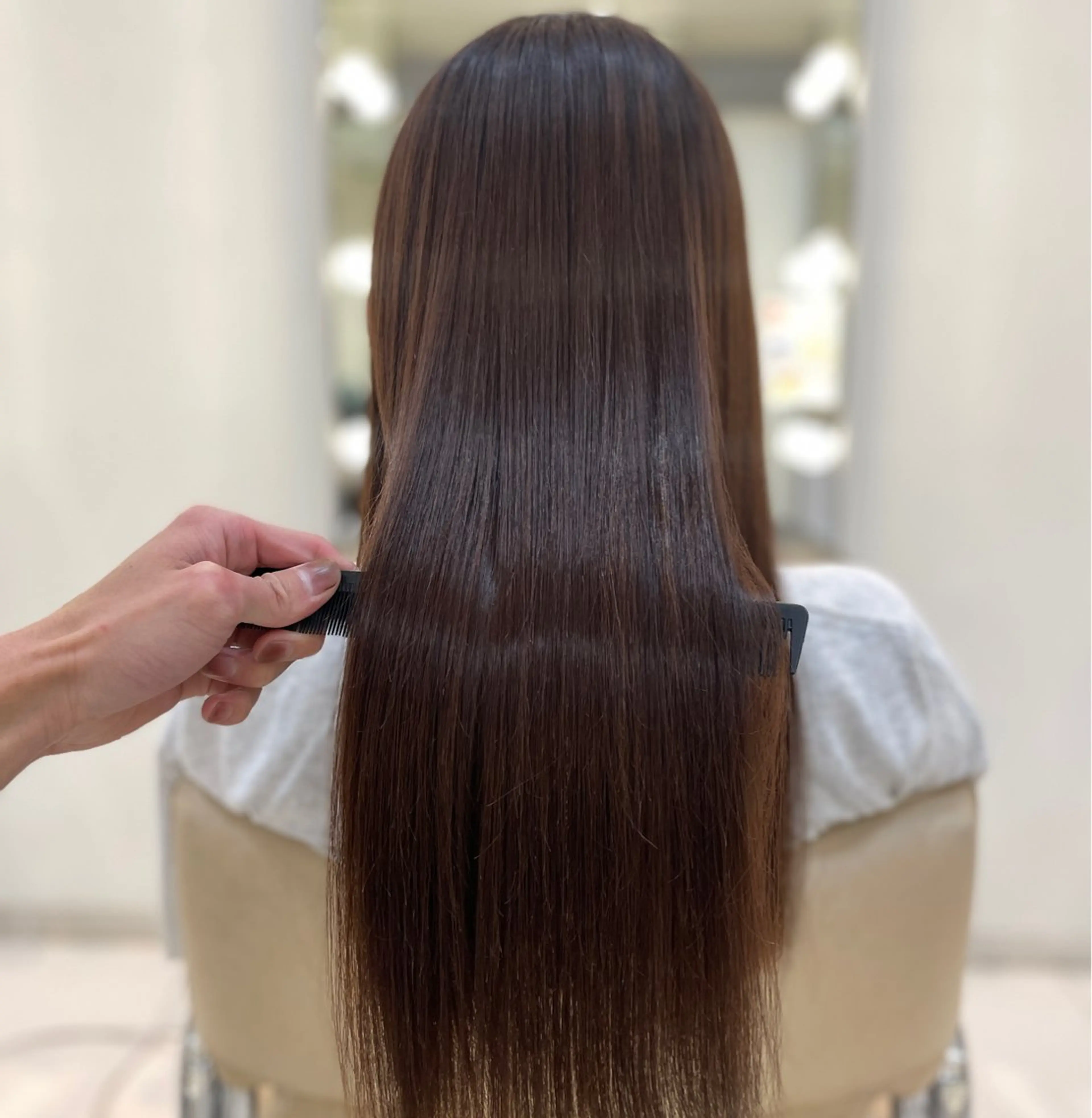 セミロング ショートボブ セミロングパーマ ボブ くせ毛 髪質改善 salowin suite 柏所属・髪質改善特化 専門美容師オクダ♂のヘアスタイル