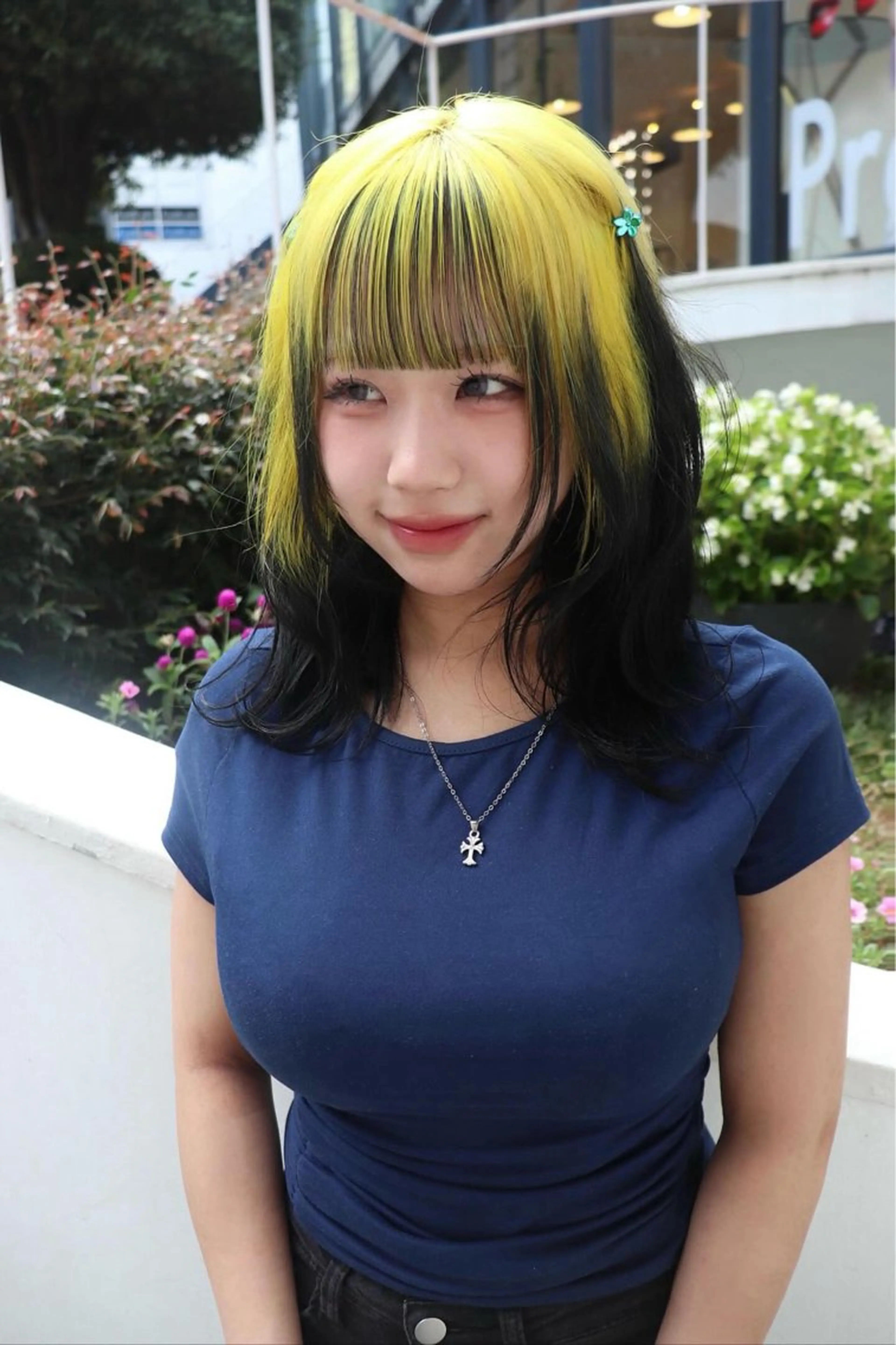 ミディアム カラー ヘアアレンジ ヘアカラー @kyoniyy KYONIのヘアスタイル