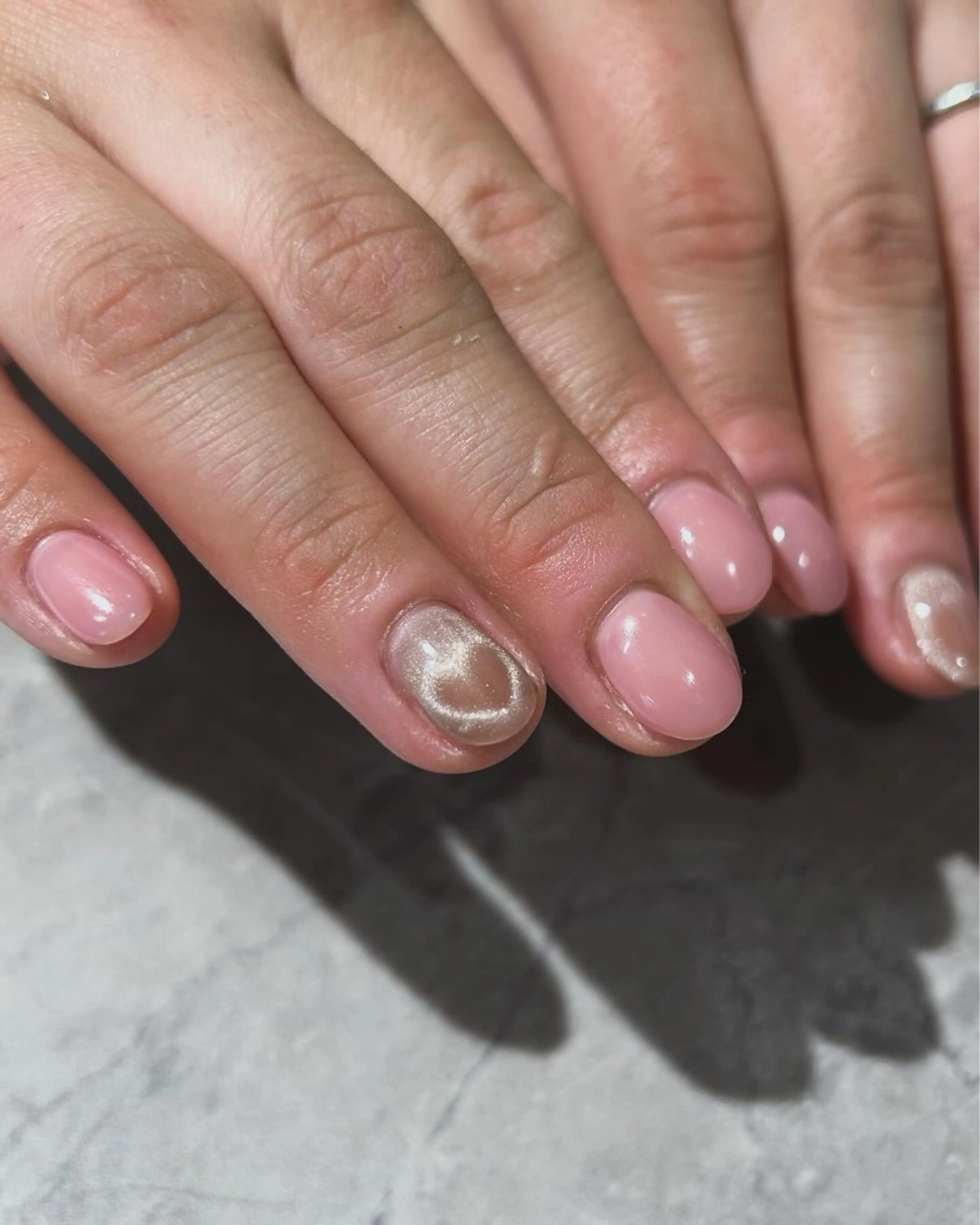 ネイル ハート マグネットネイル バレンタイン Lulea nail所属・Lulea nailのネイルデザイン