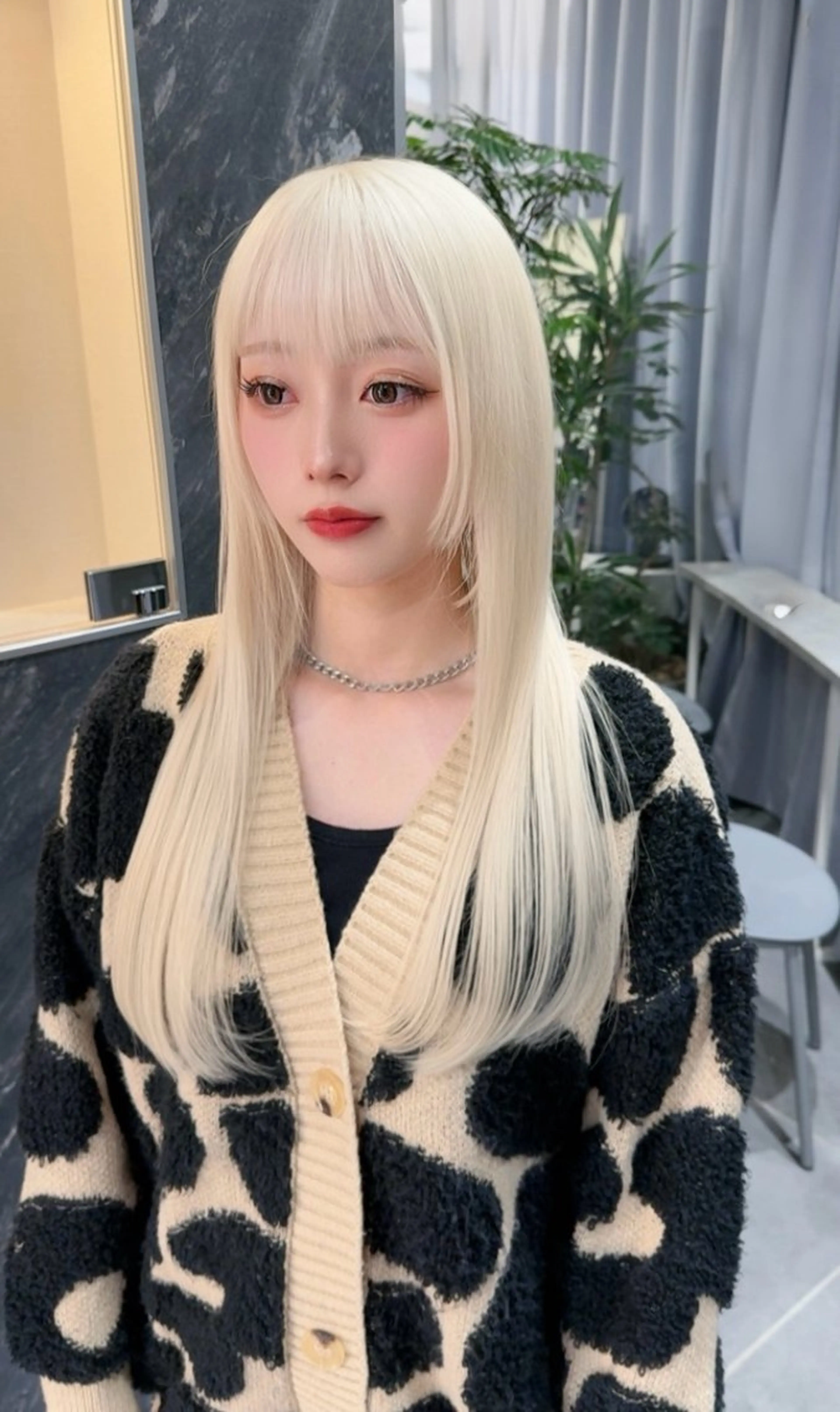 ロング カラー ヘアカラー トリートメント ヘアセット 🩵ハイトーン 美咲🩵のヘアスタイル