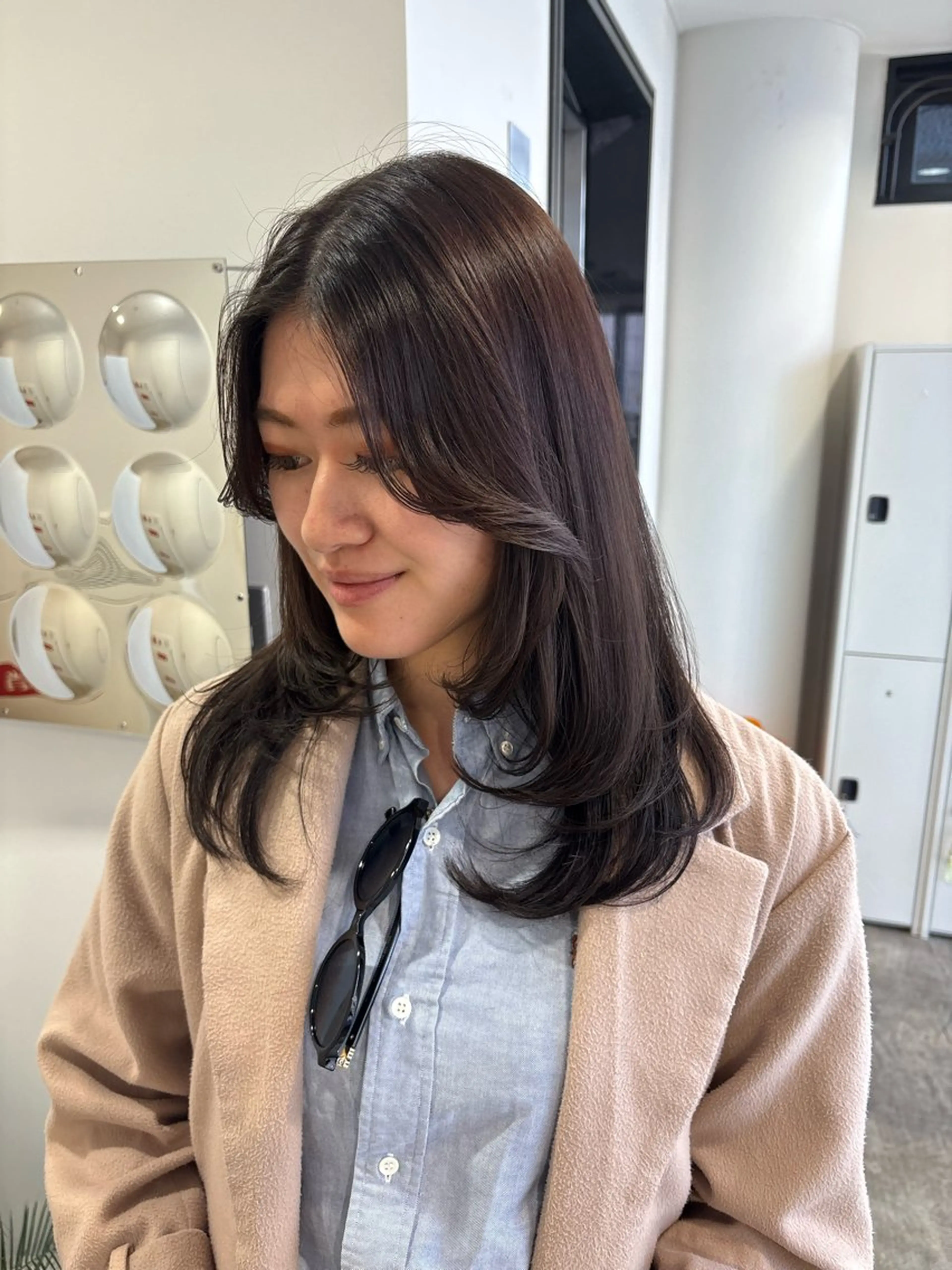 ミディアム カット 琉花/Jrスタイリス ト/レイヤーカットのヘアスタイル