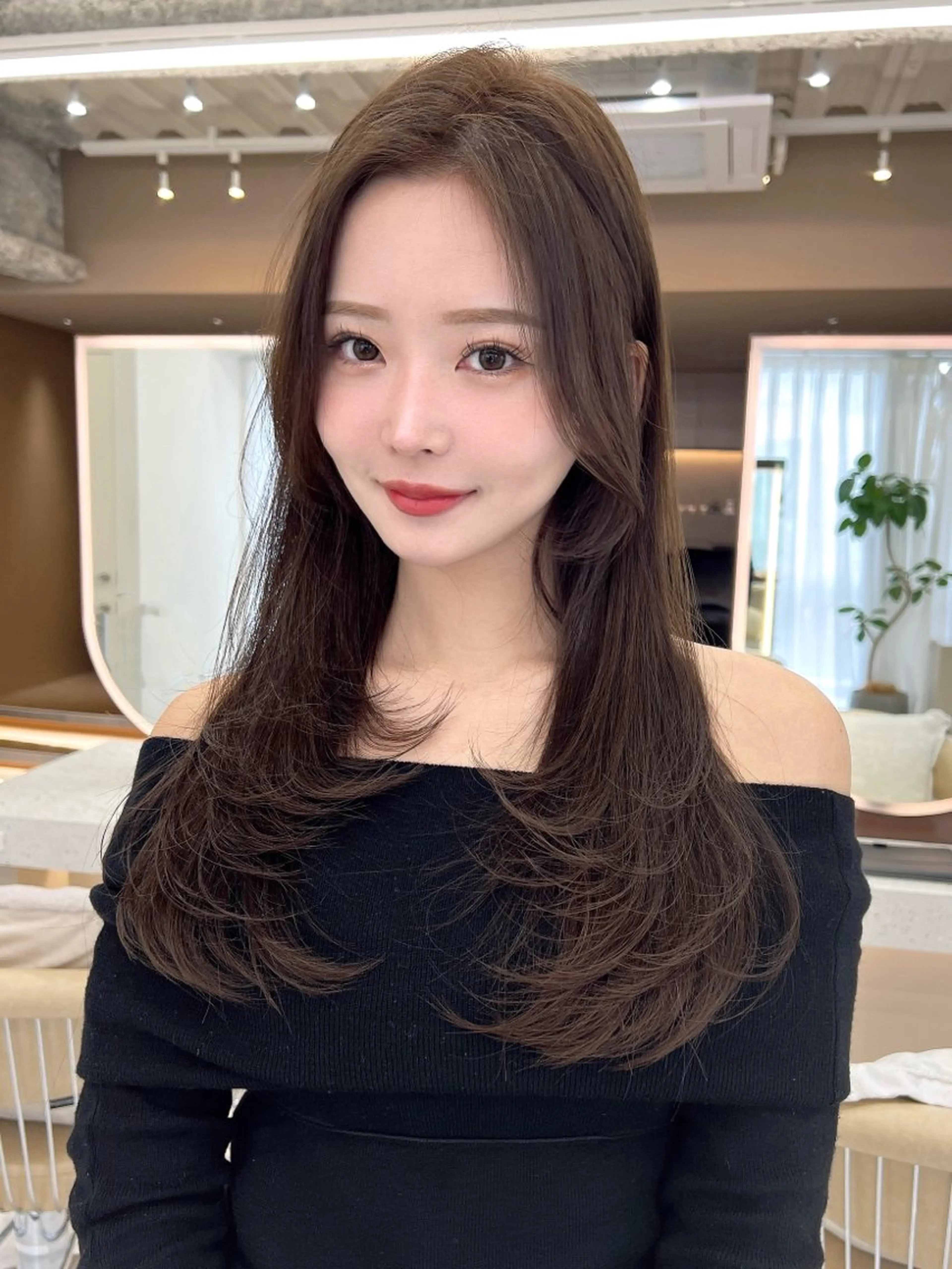 ロング カラー カット ヘアカラー トリートメント レイヤーカット/ 顔周り 五島巨幹のヘアスタイル