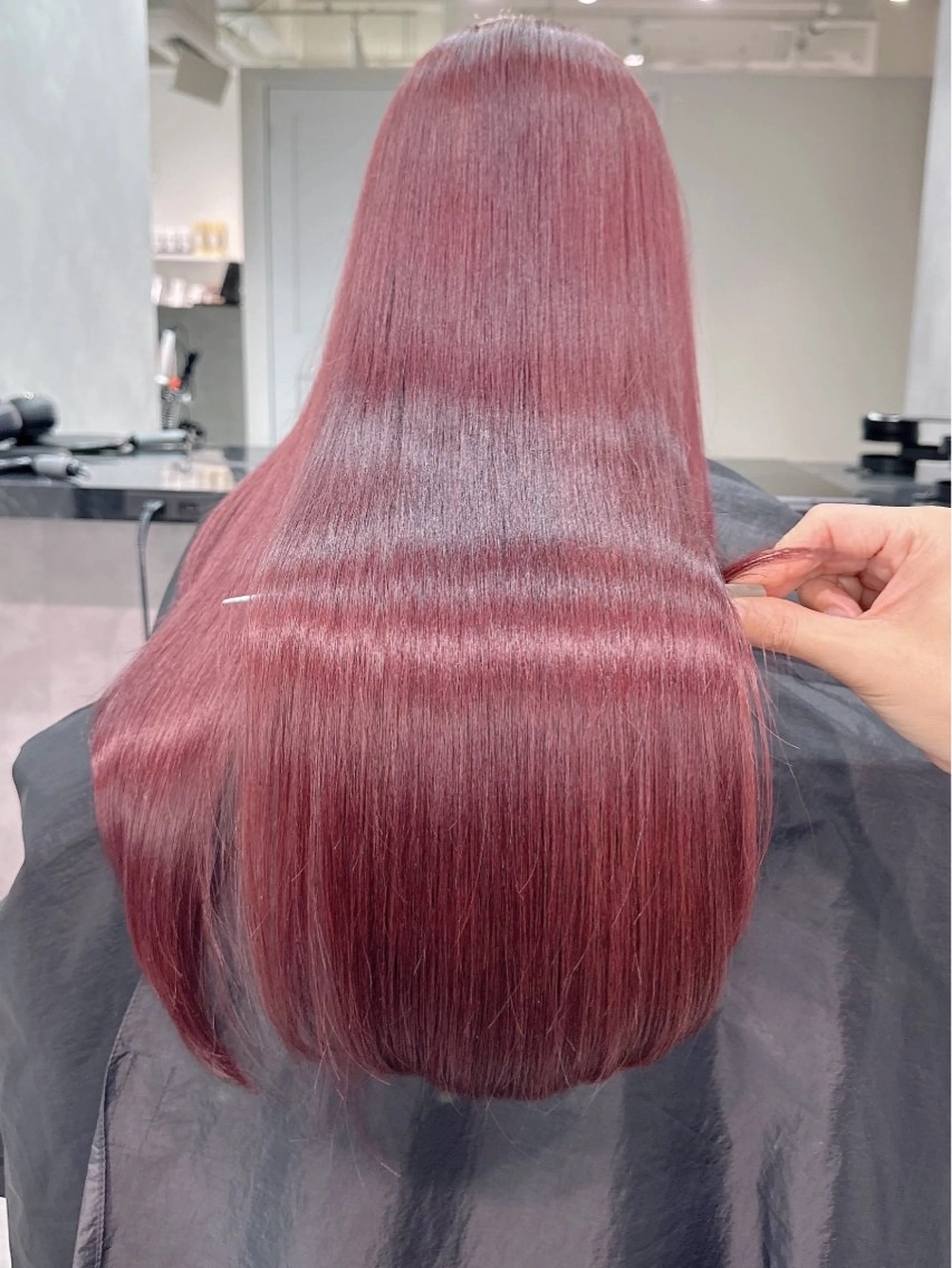 ロング パーマ 伸ばしかけ 髪質改善 ロング トリートメント 縮毛矯正 トリートメント LUANA/千種 竹内康のヘアスタイル