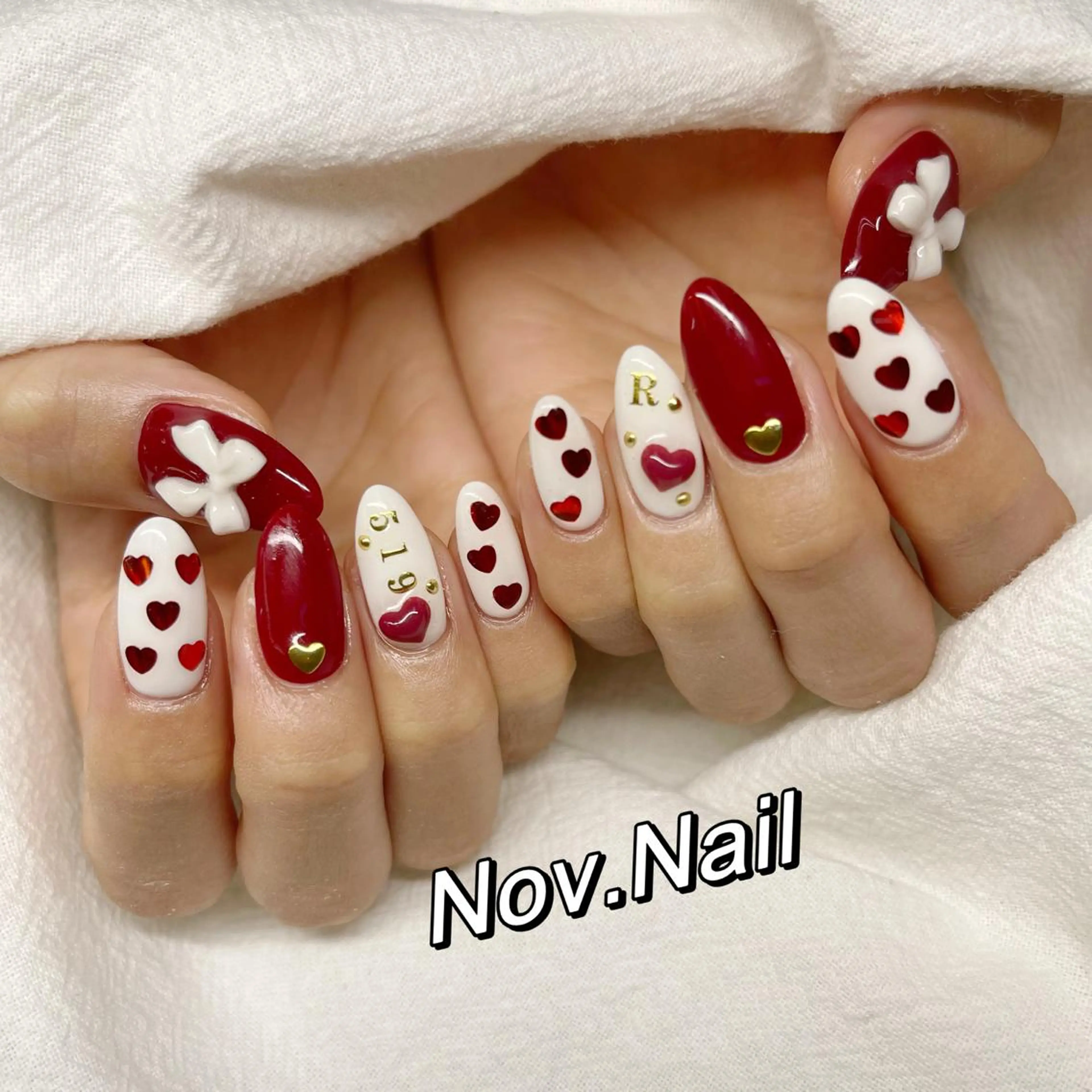 ネイル リボン Nov. ネイルサロンのネイルデザイン