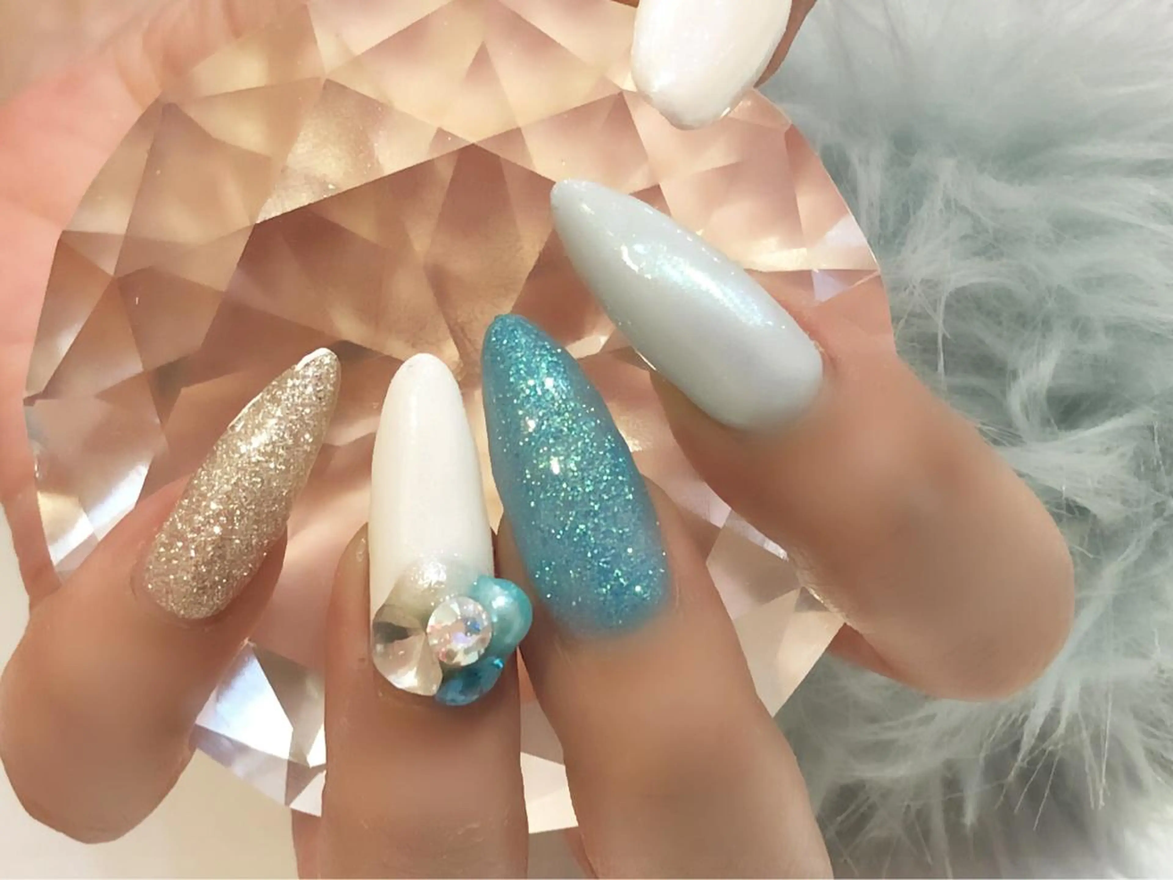 ロング カラー メンズ キッズ ネイル 卒業式のヘアスタイル アートネイル ジェルネイル 卒業式 メンズネイル NAILSGOGO shibuyaのネイルデザイン