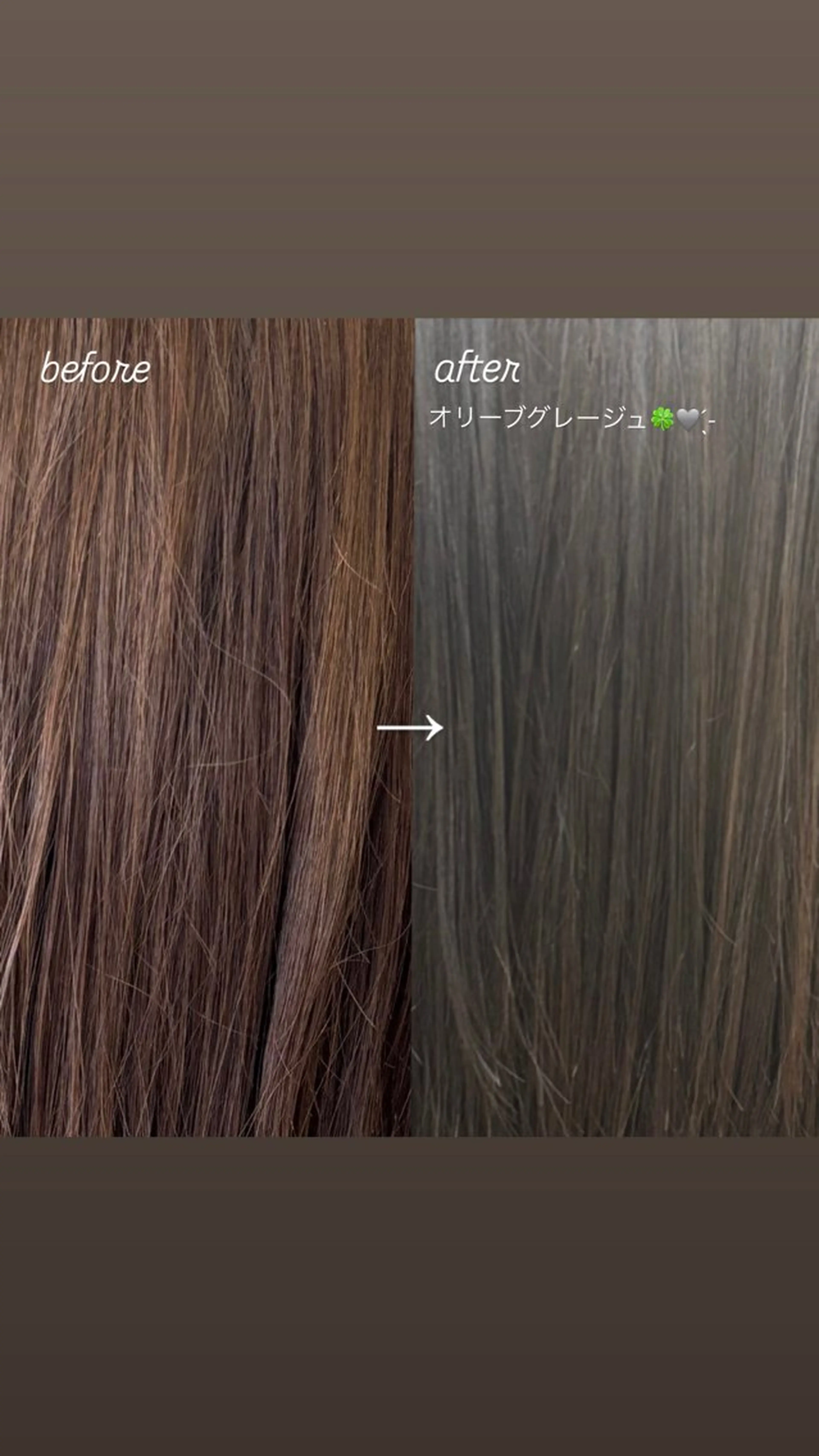 カラー 透明感カラー グレージュ オリーブグレージュ オリーブグレー 🦄カラーモデル 募集中🦄ちえみのヘアスタイル