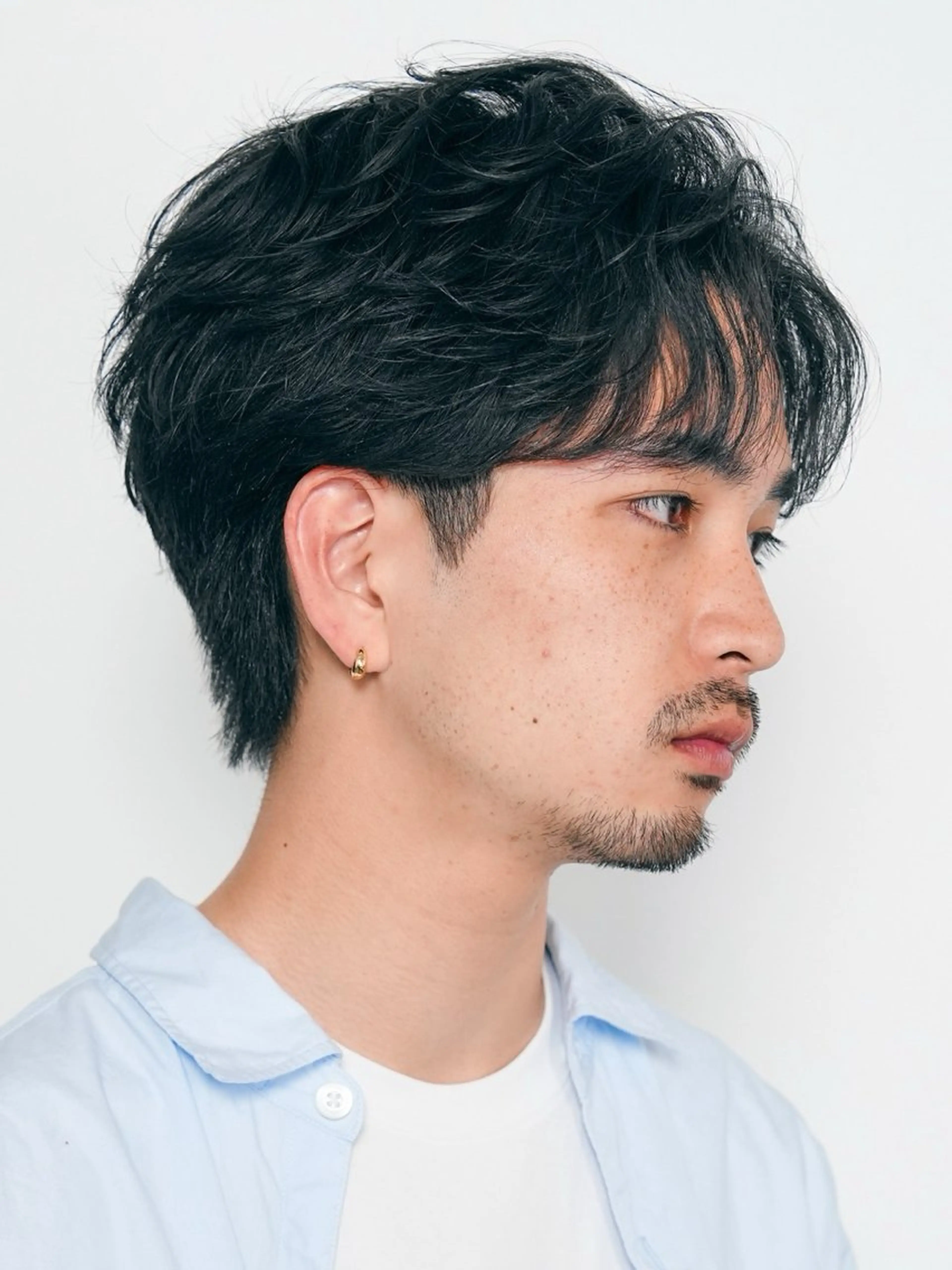 カット+フェザーパーマの写真