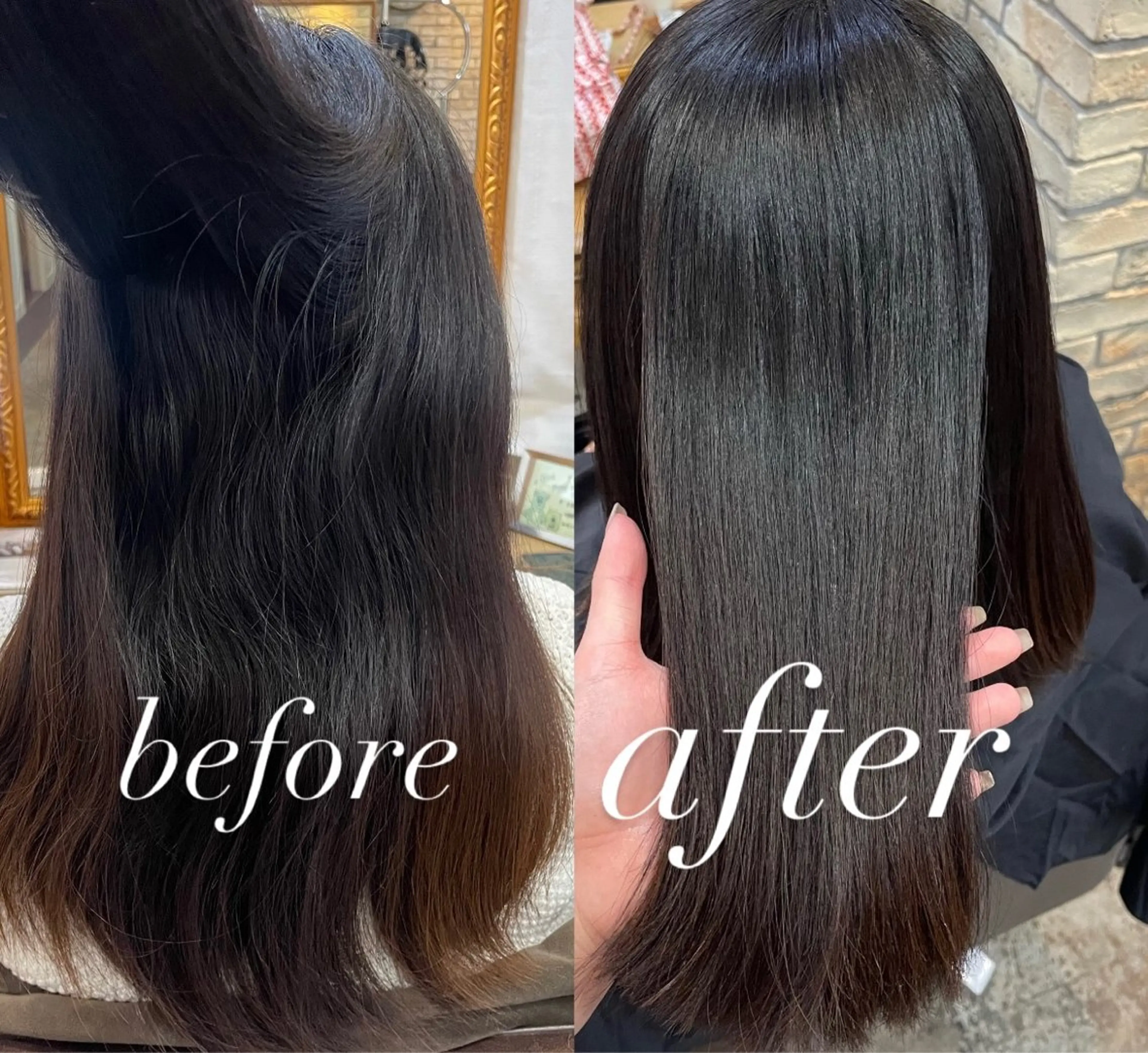 ミディアム カット ヘアカラー 縮毛矯正 トリートメント 髪質改善特化🫧韓国 🇰🇷amiruのヘアスタイル