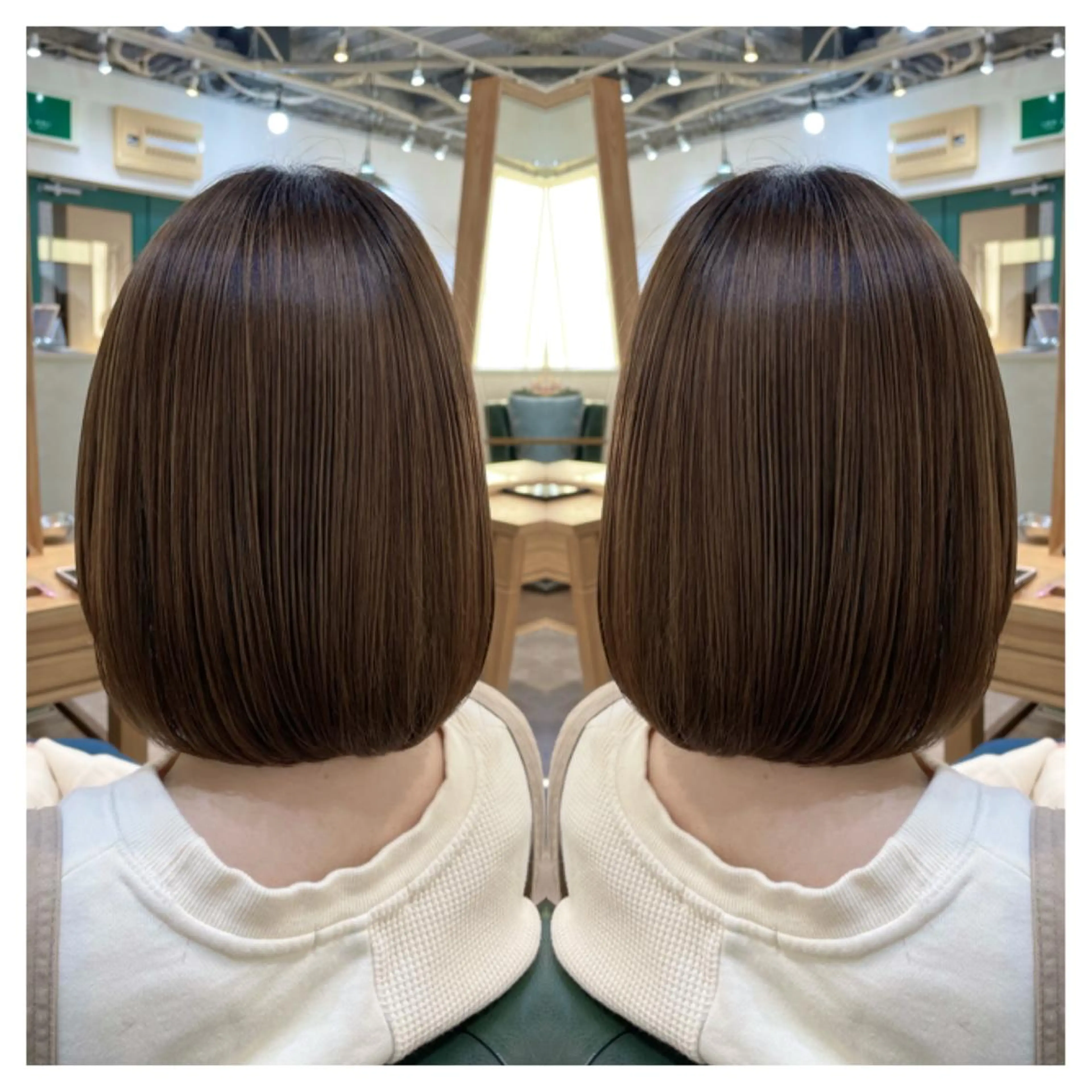 ミディアム カラー カット トリートメント 村山 茉衣のヘアスタイル