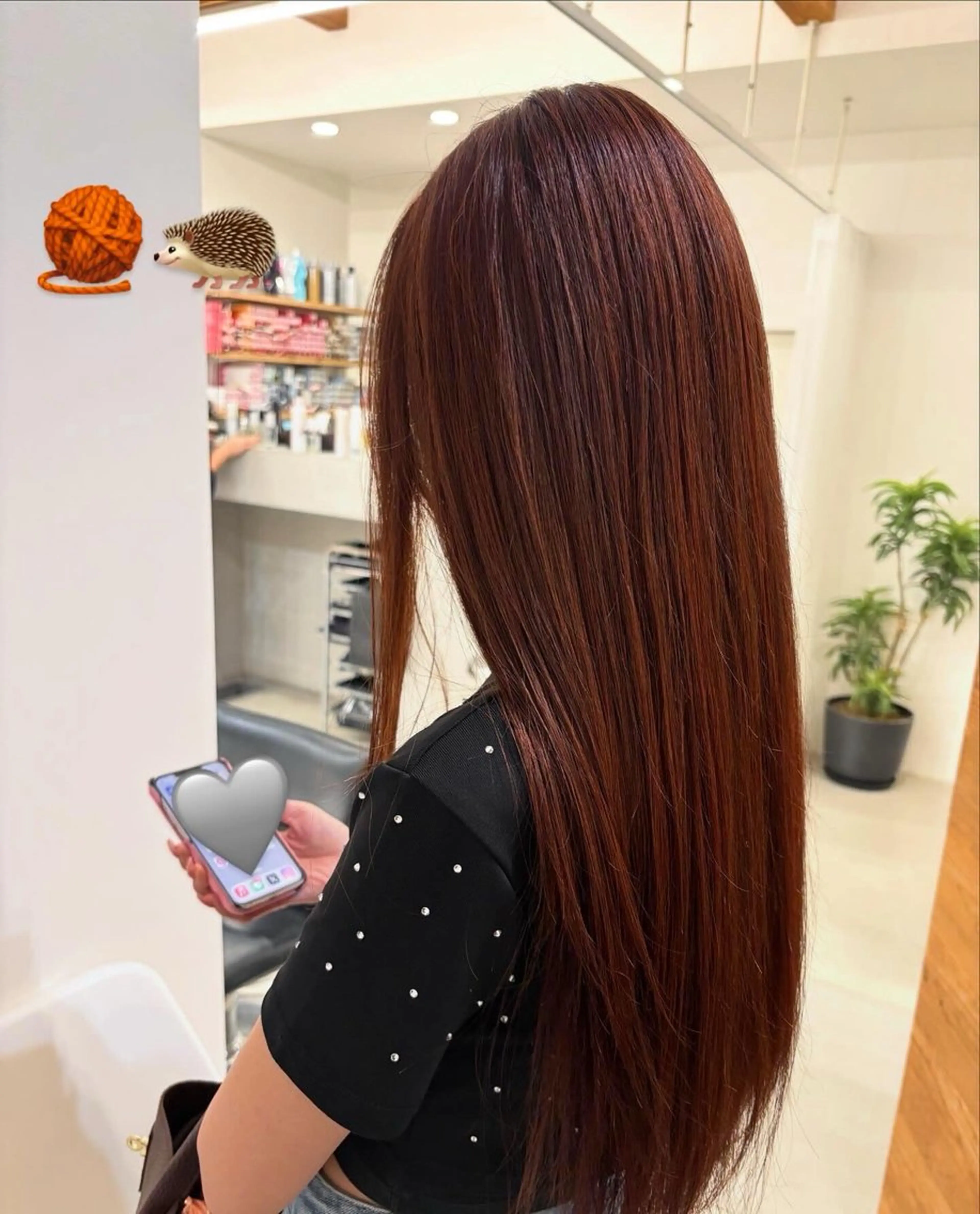 カラー ブラウンカラー オレンジ オレンジブラウン ヘアカラー I’s hair make所属・髙木 藍紗のヘアスタイル